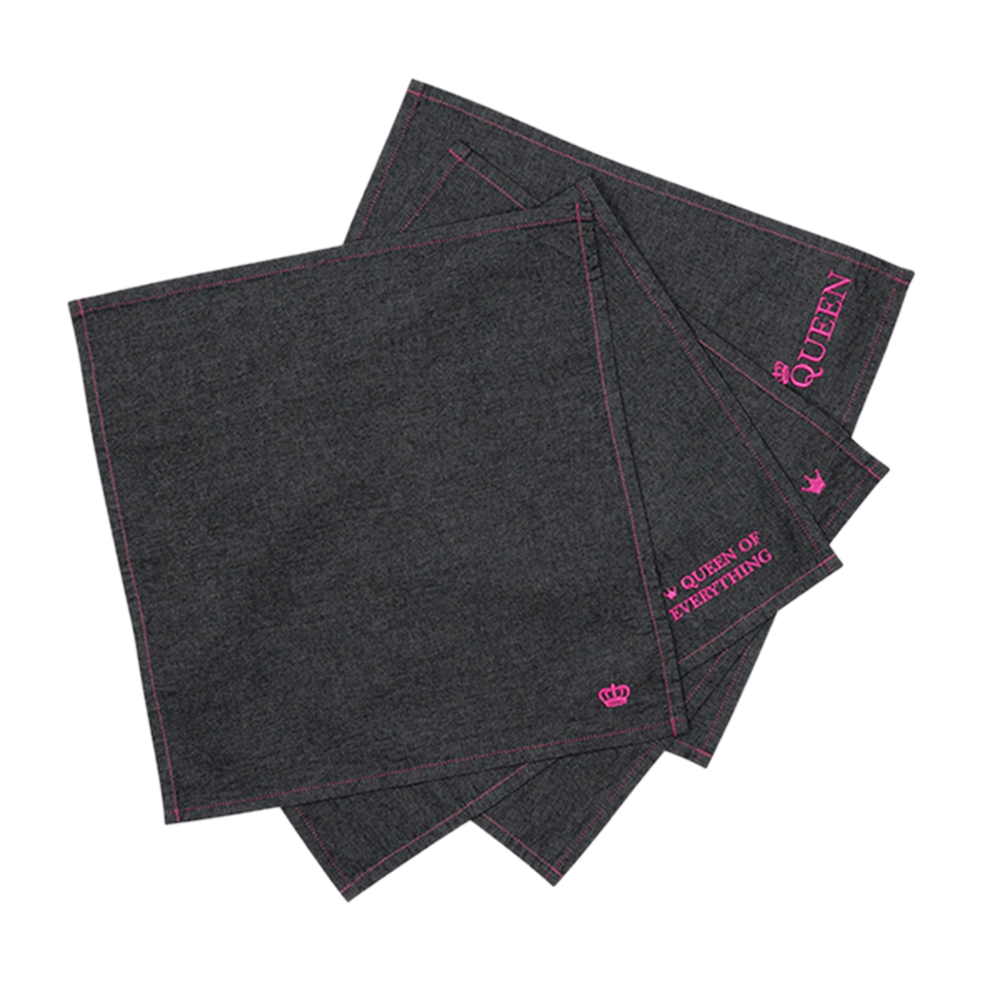 Serviette Denim Queen Black 45x45