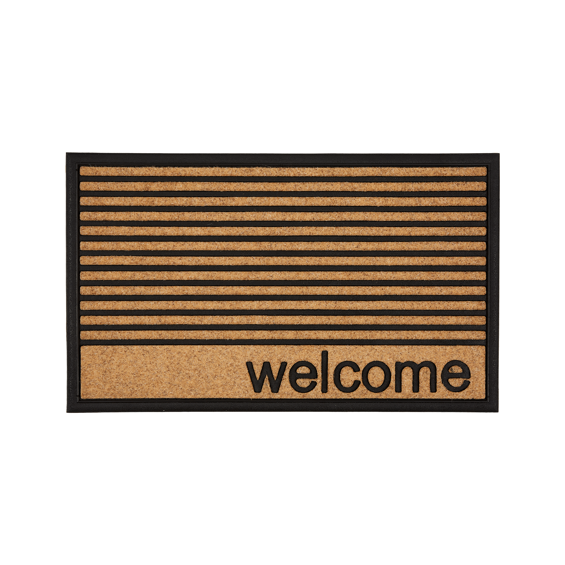 ASTRA Fußmatte Border Graphic 45x75 Welcome Streifen Natur