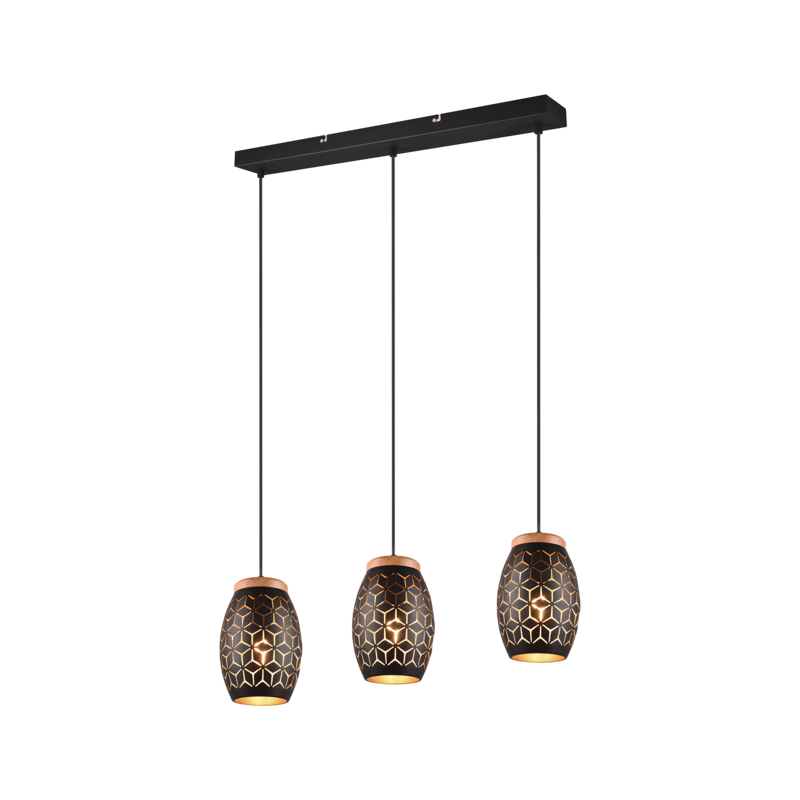 Pendelleuchte BIDAR Gold Schwarz