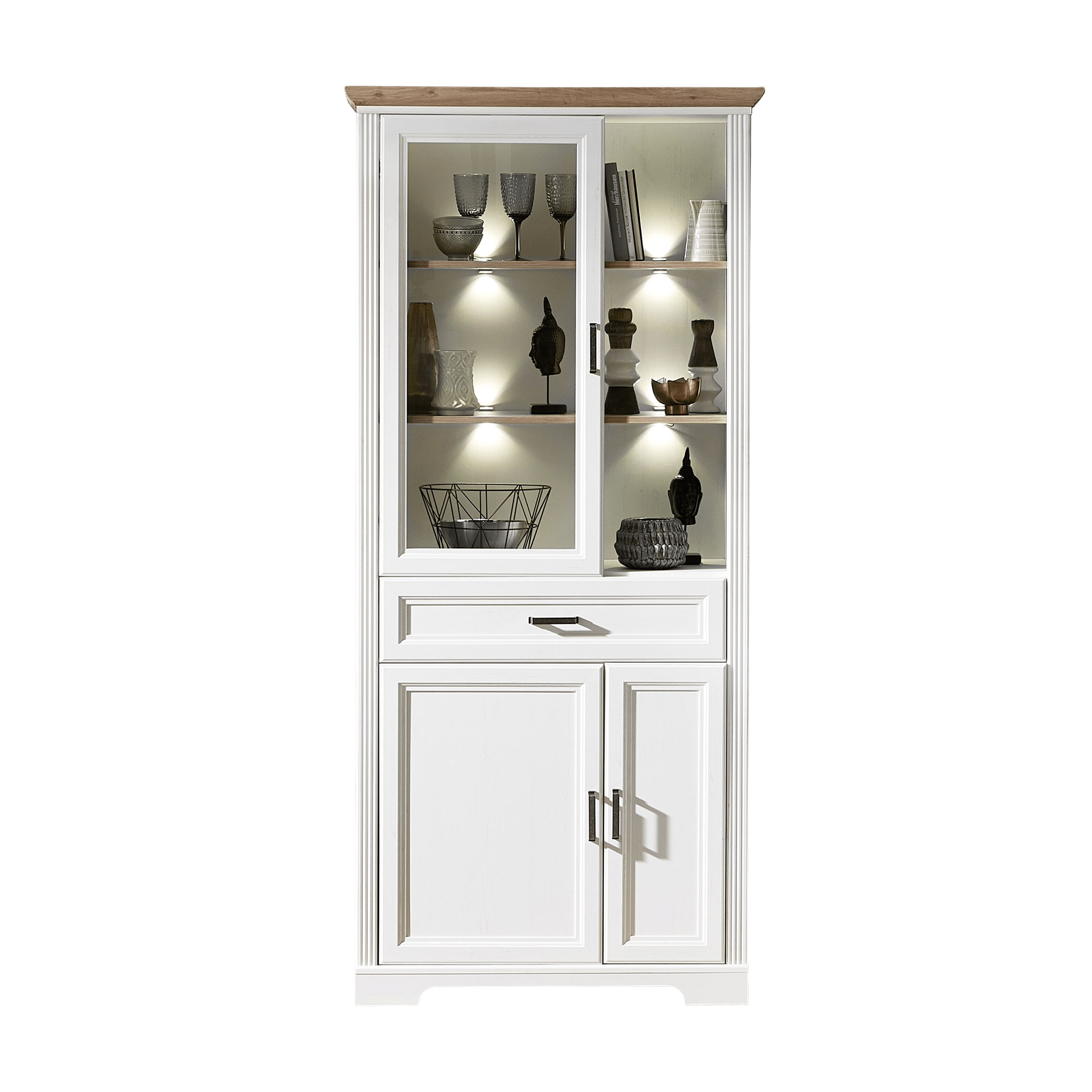 Novofurn Vitrine Imbria Weiß 42*93*204 Novofurn Vitrine Imbria Weiß 42*93*204