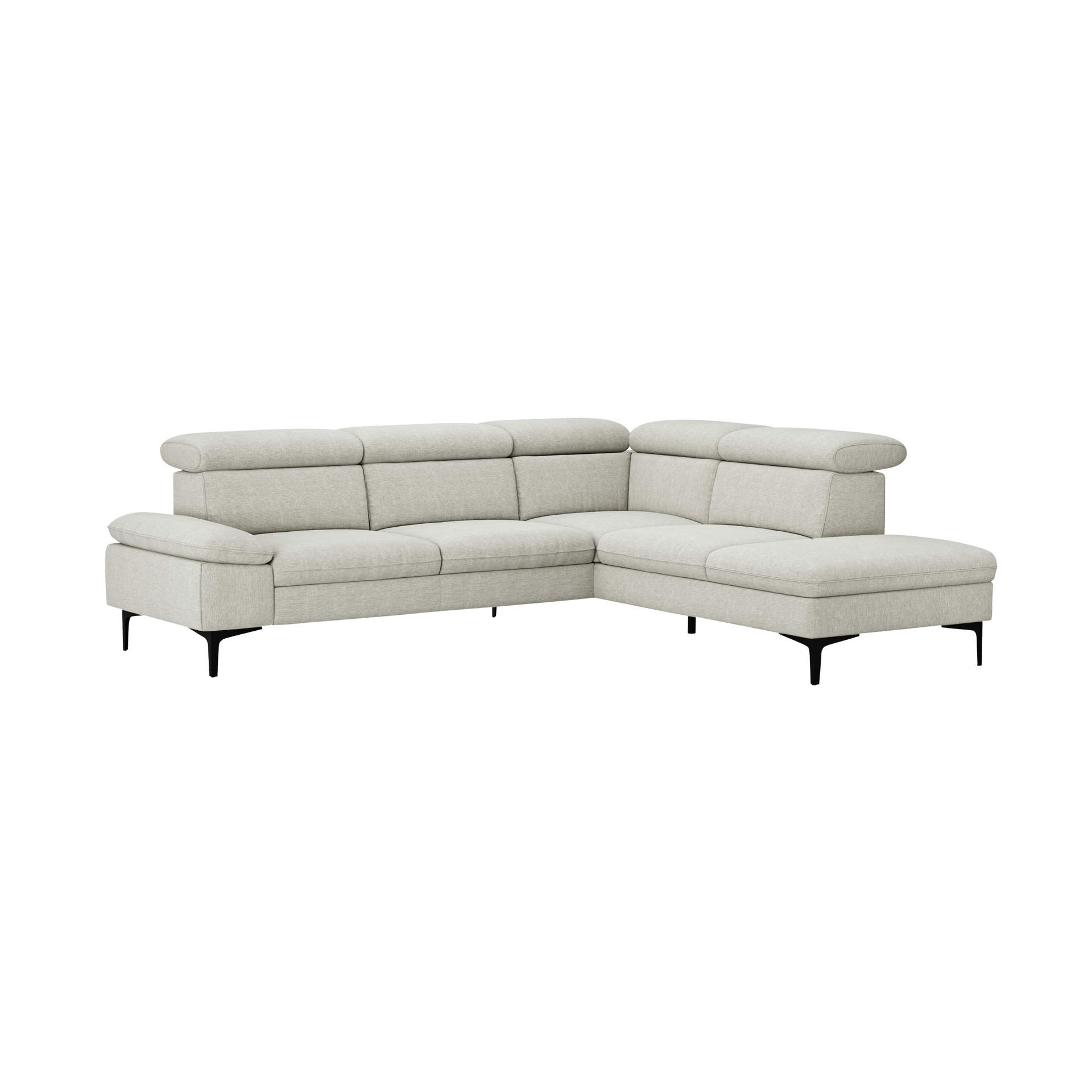 Global wohnen Ecksofa Felipa Naturel Rücken echt, Kopfteilverstellung Global wohnen Ecksofa Felipa Naturel Rücken echt, Kopfteilverstellung