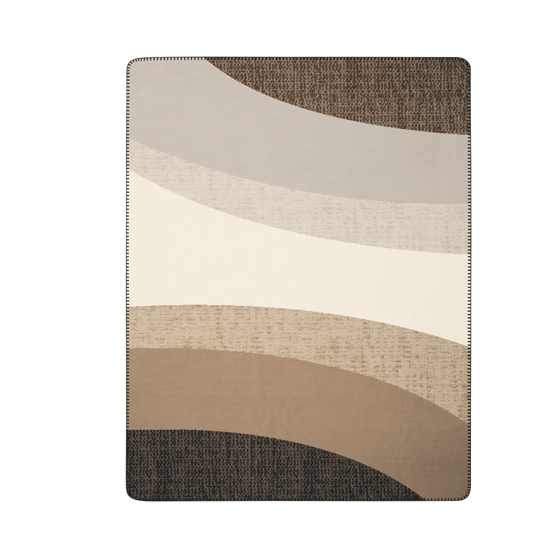Biederlack Decke Conture Grau Braun 150x200cm Biederlack Decke Conture Grau Braun 150x200cm