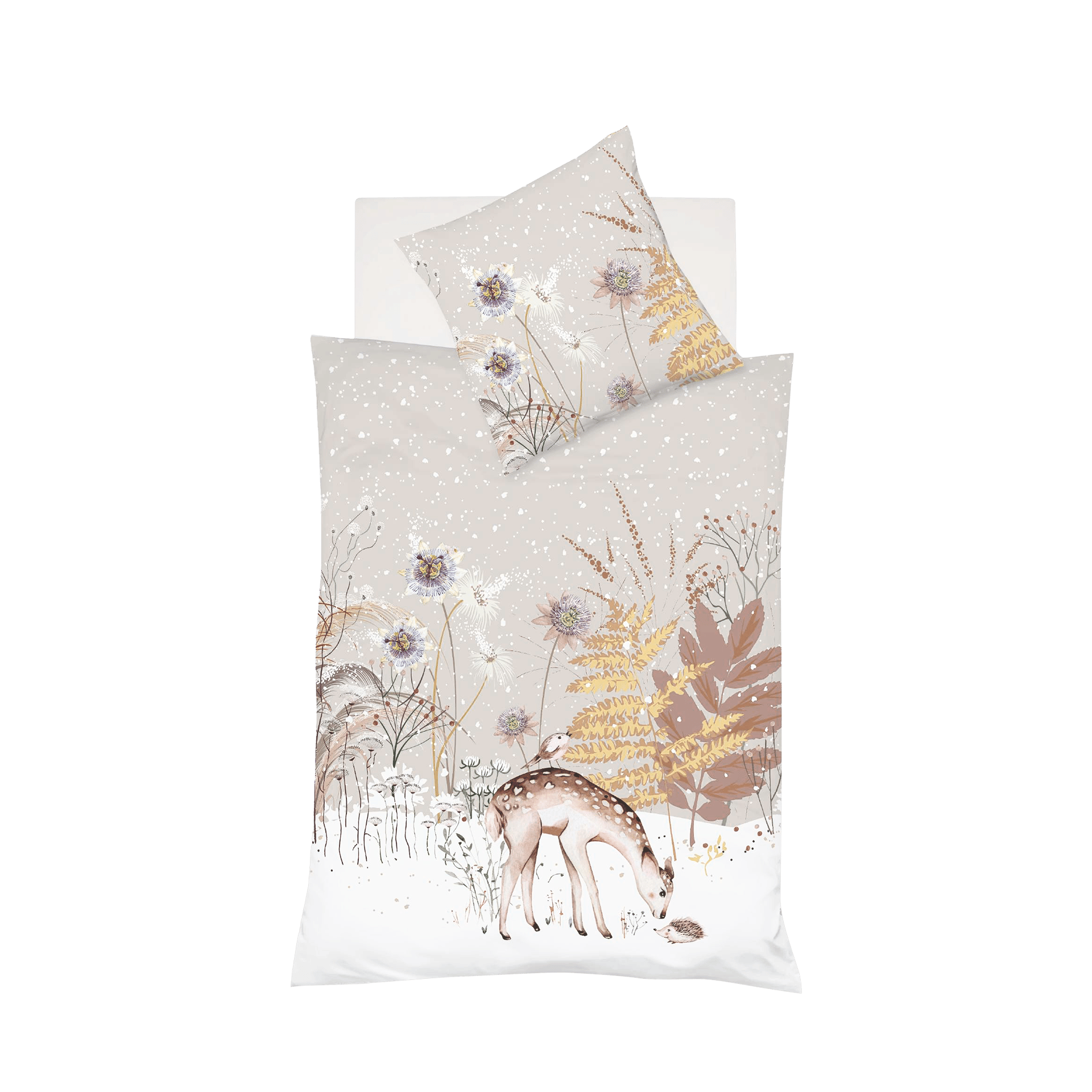 Biberbettwäsche Aspen Beige 135x200cm Biberbettwäsche Aspen Beige 135x200cm
