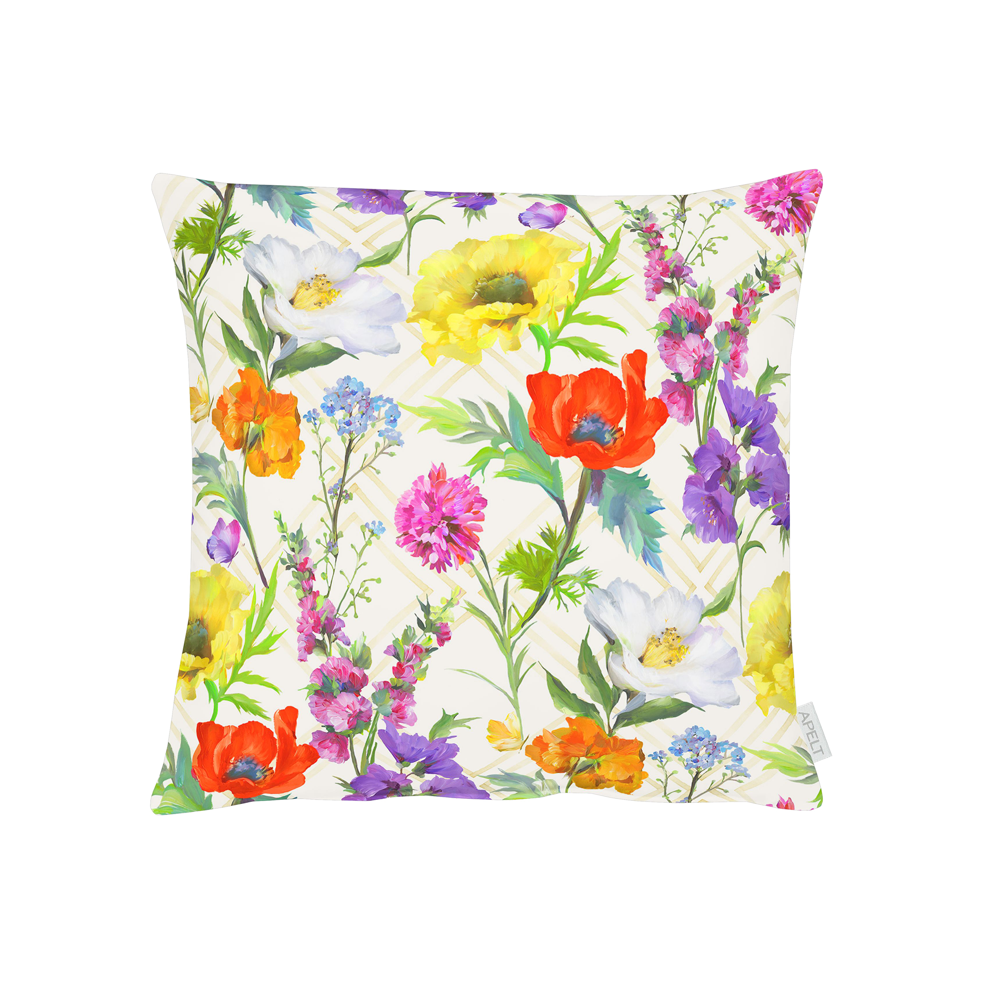 Kissen Sommerblumen all-over Multicolour 48x48cm