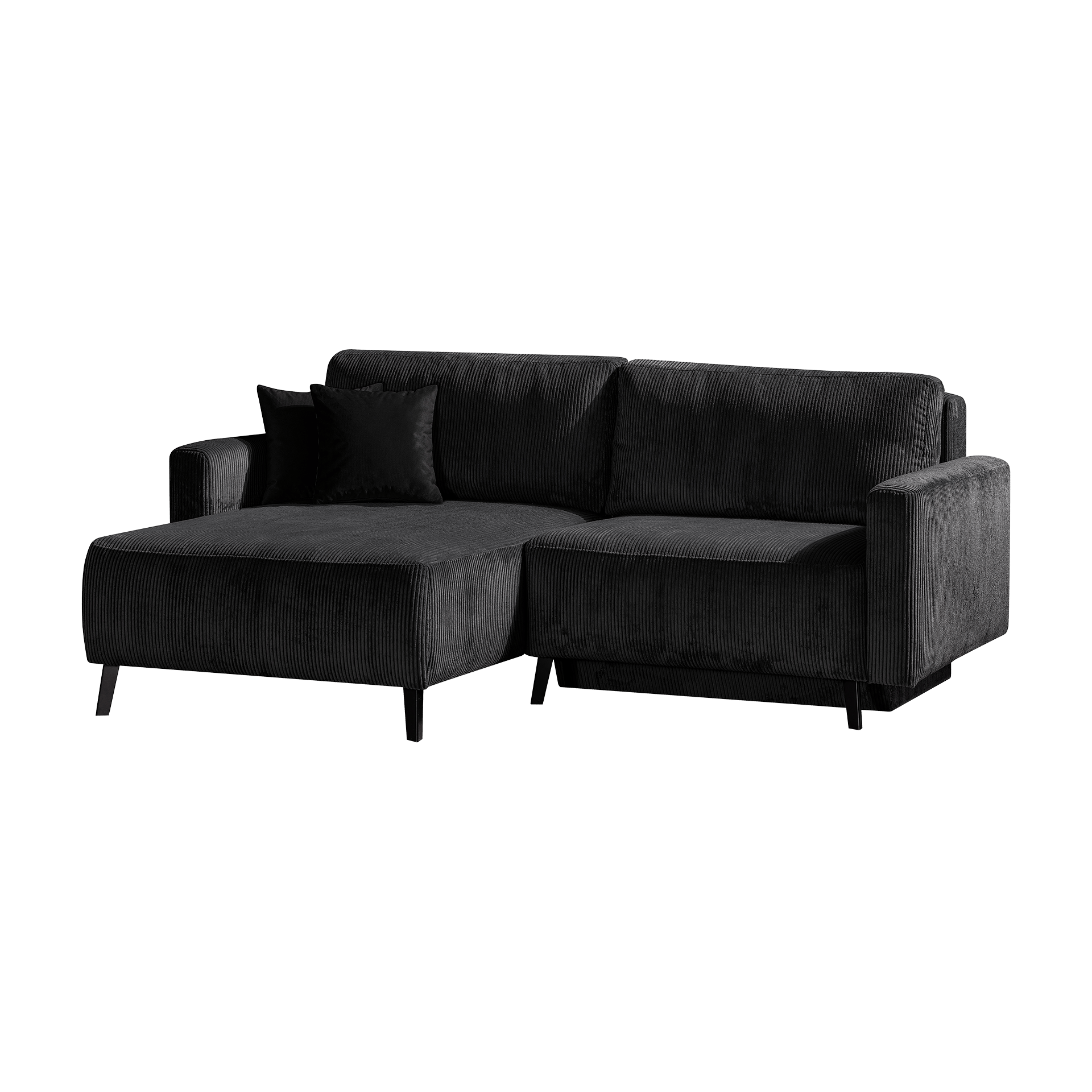 Inovationi Ecksofa Hakoon Bezug Schwarz Bettfunktion Bettkasten Sitz ausziehbar Rücken klappbar Inovationi Ecksofa Hakoon Bezug Schwarz Bettfunktion Bettkasten Sitz ausziehbar Rücken klappbar