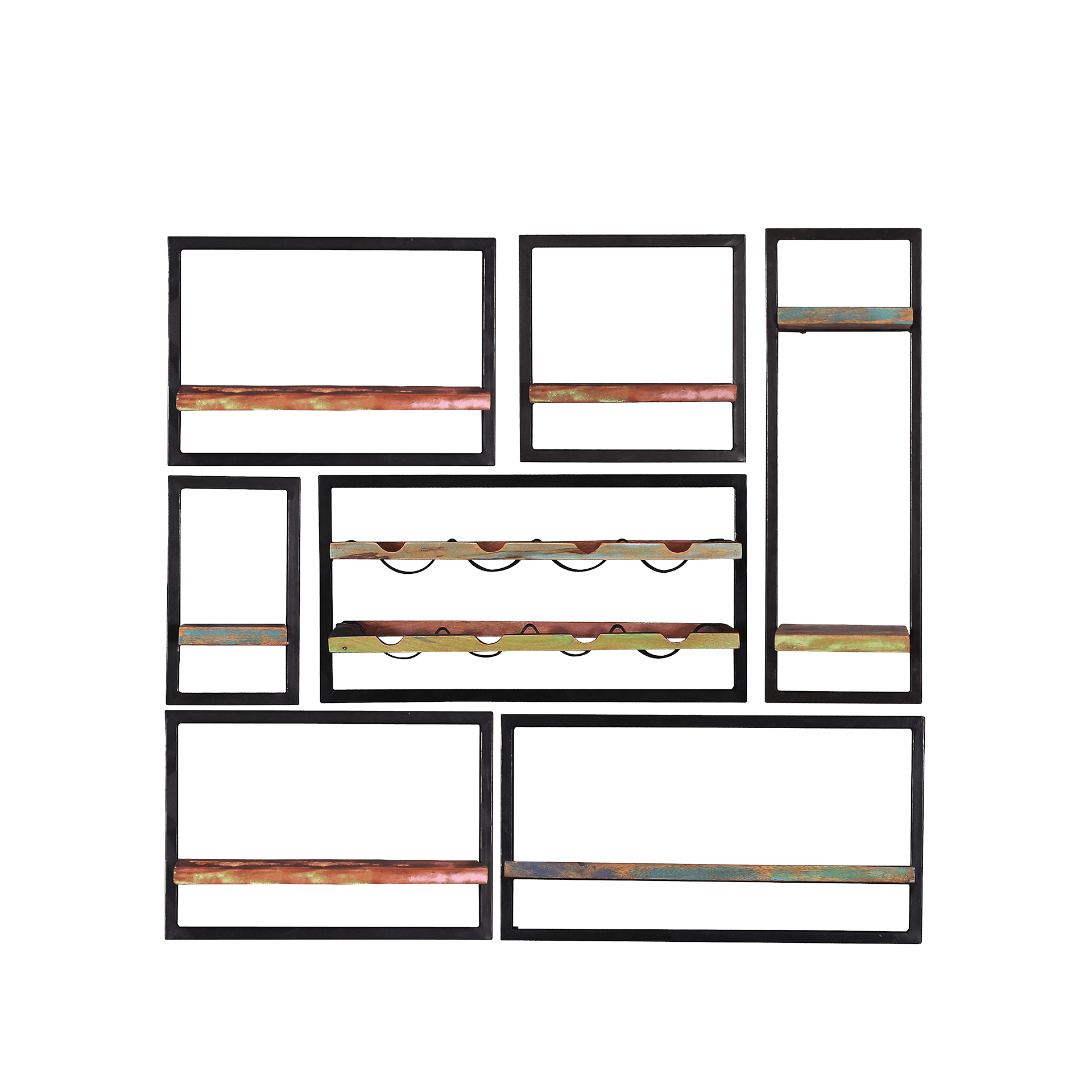 Wandregal Riverboat Mehrfarbig 120*25*110