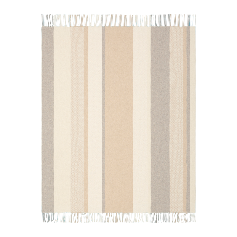 Biederlack Plaid Light lines Beige Natur 130x170cm Biederlack Plaid Light lines Beige Natur 130x170cm