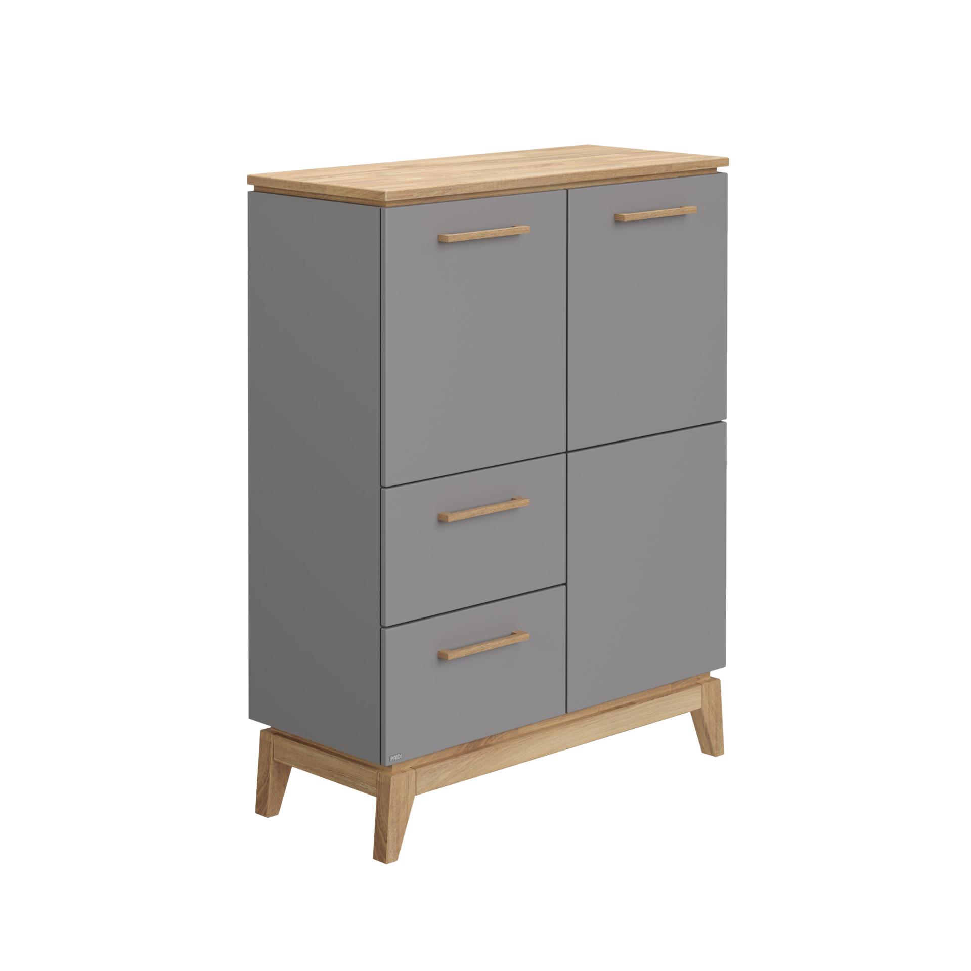 Paidi Highboard Sten Eiche massiv/Schiefergau
