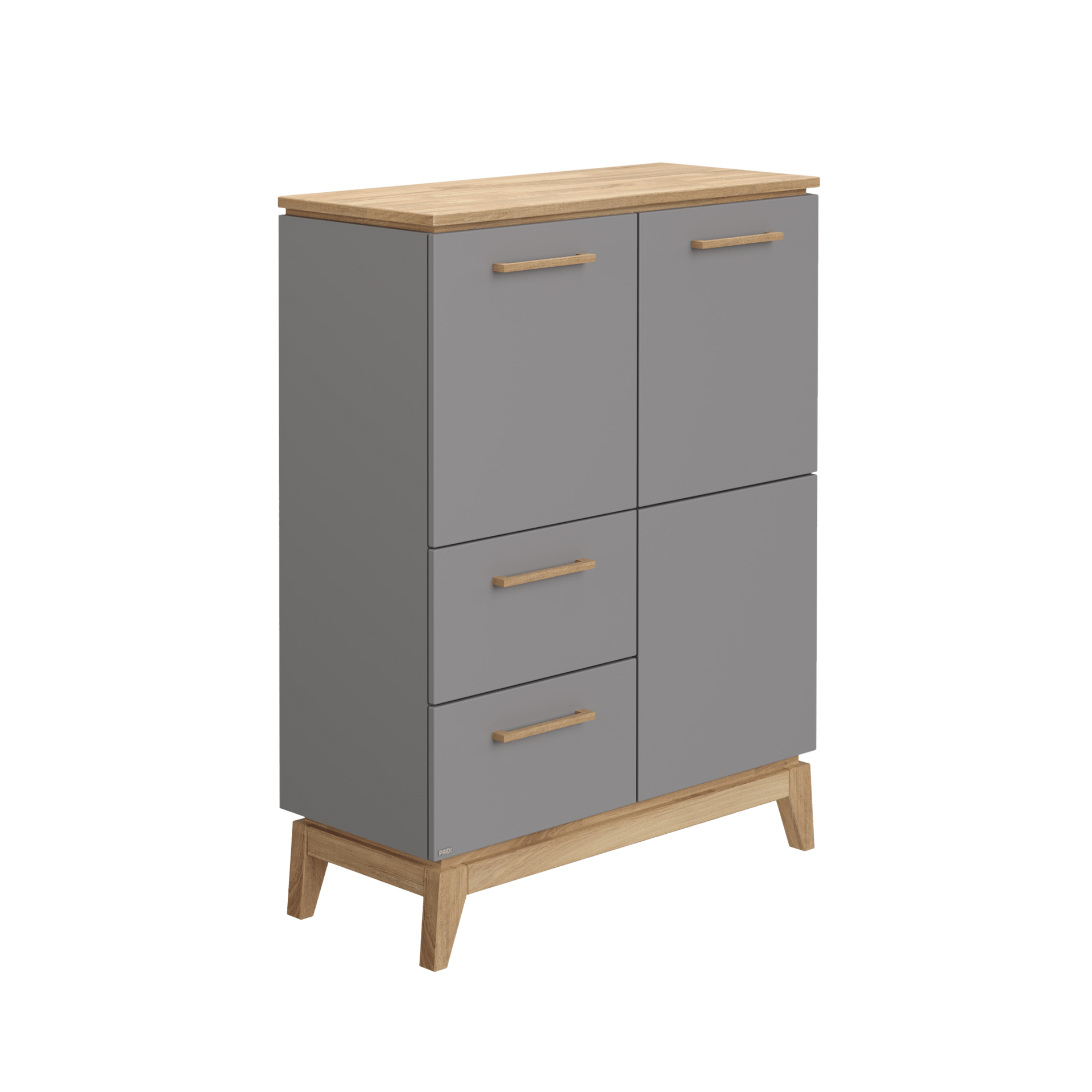 Paidi Highboard Sten Eiche massiv/Schiefergau