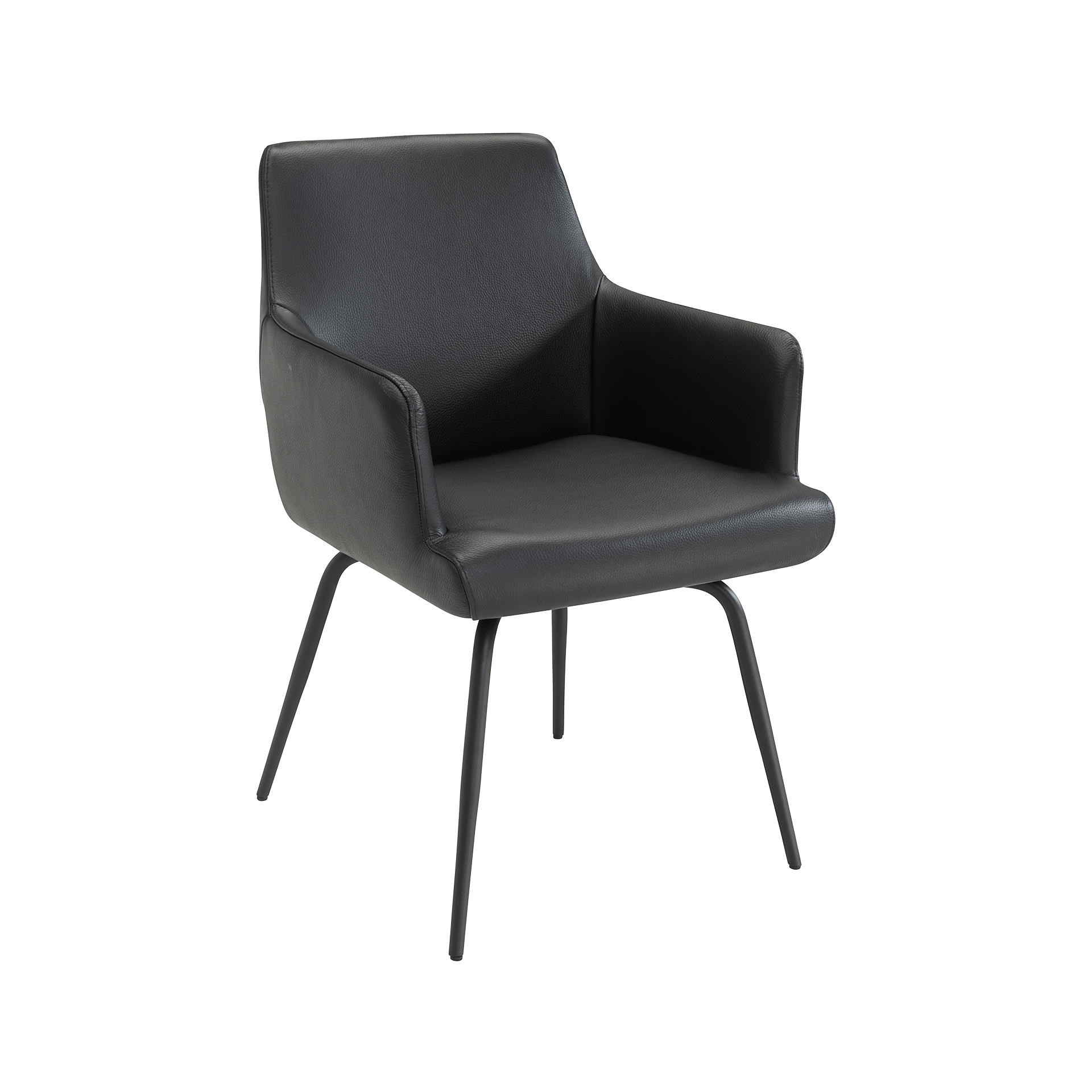 Flexmaster Armlehnstuhl Dining Bezug Leder Soleda Schwarz Gestell Schwarz Flexmaster Armlehnstuhl Dining Bezug Leder Soleda Schwarz Gestell Schwarz