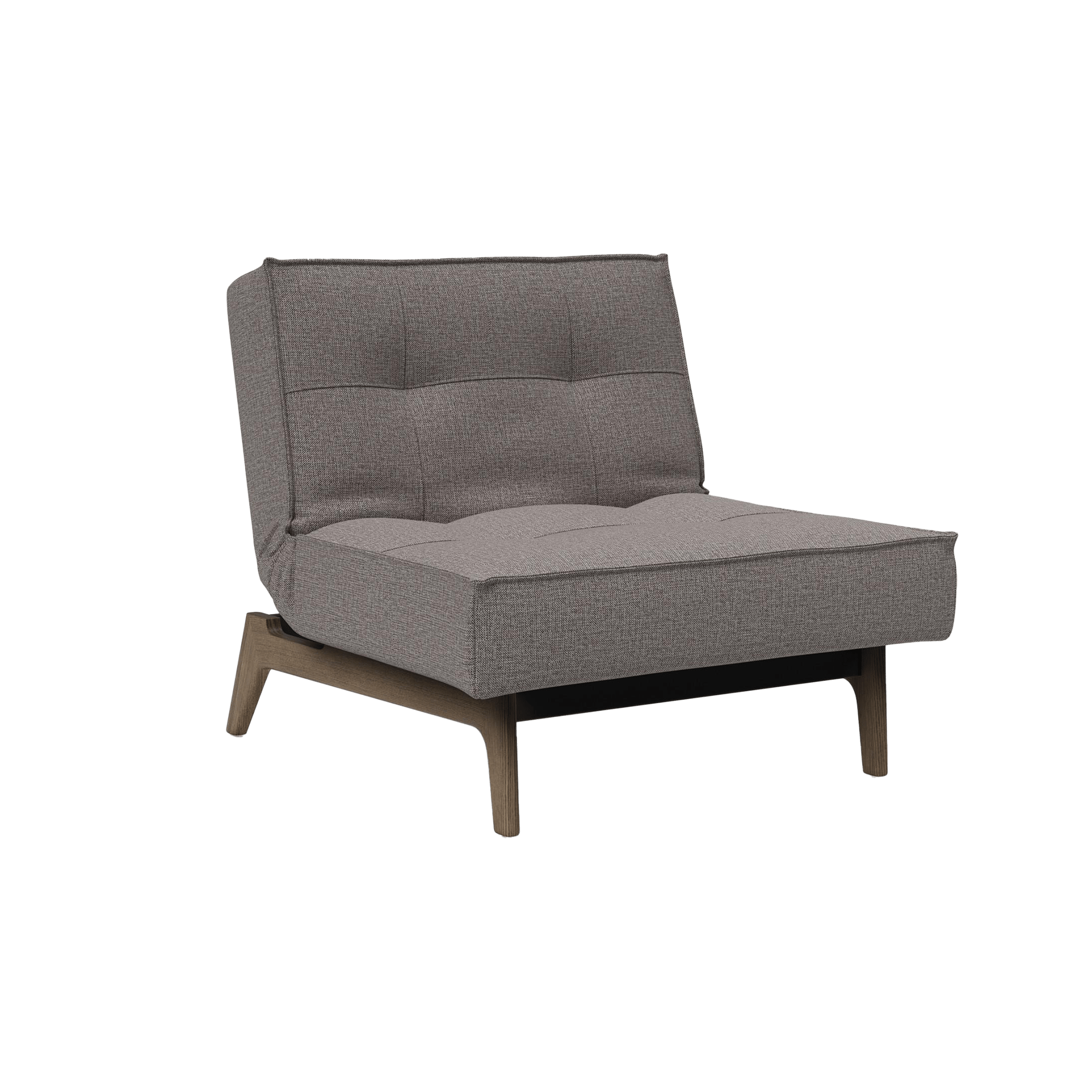 INNOVATION LIVING Sessel Splitback Eik Bezug Grau Gestell Mattschwarz Eichefarben INNOVATION LIVING Sessel Splitback Eik Bezug Grau Gestell Mattschwarz Eichefarben