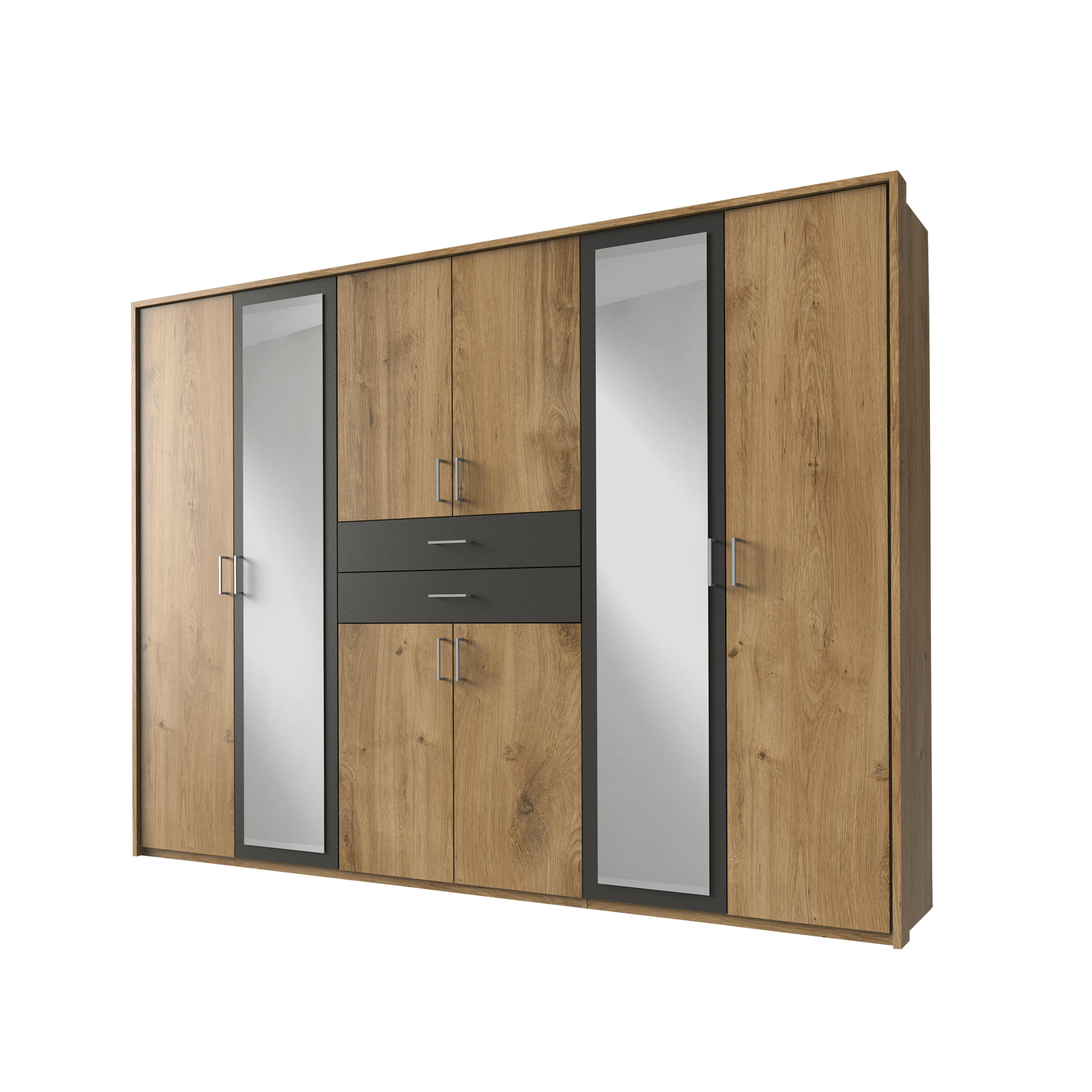 Passepartout Diego Eichefarben passend zum Kleiderschrank 270 cm Passepartout Diego Eichefarben passend zum Kleiderschrank 270 cm
