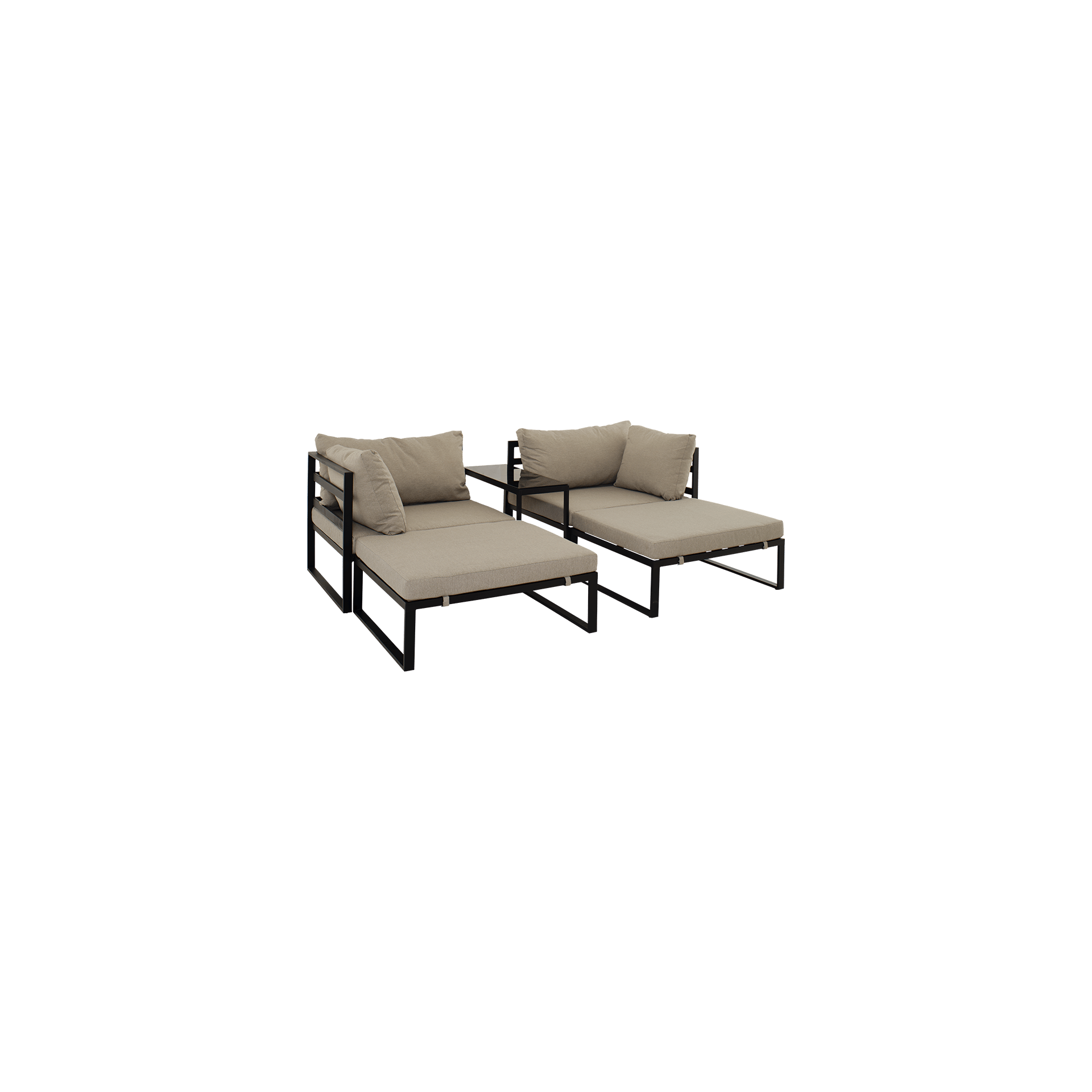 Hogarden Loungemöbel-Set Ora 5-teilig Schwarz Hogarden Loungemöbel-Set Ora 5-teilig Schwarz
