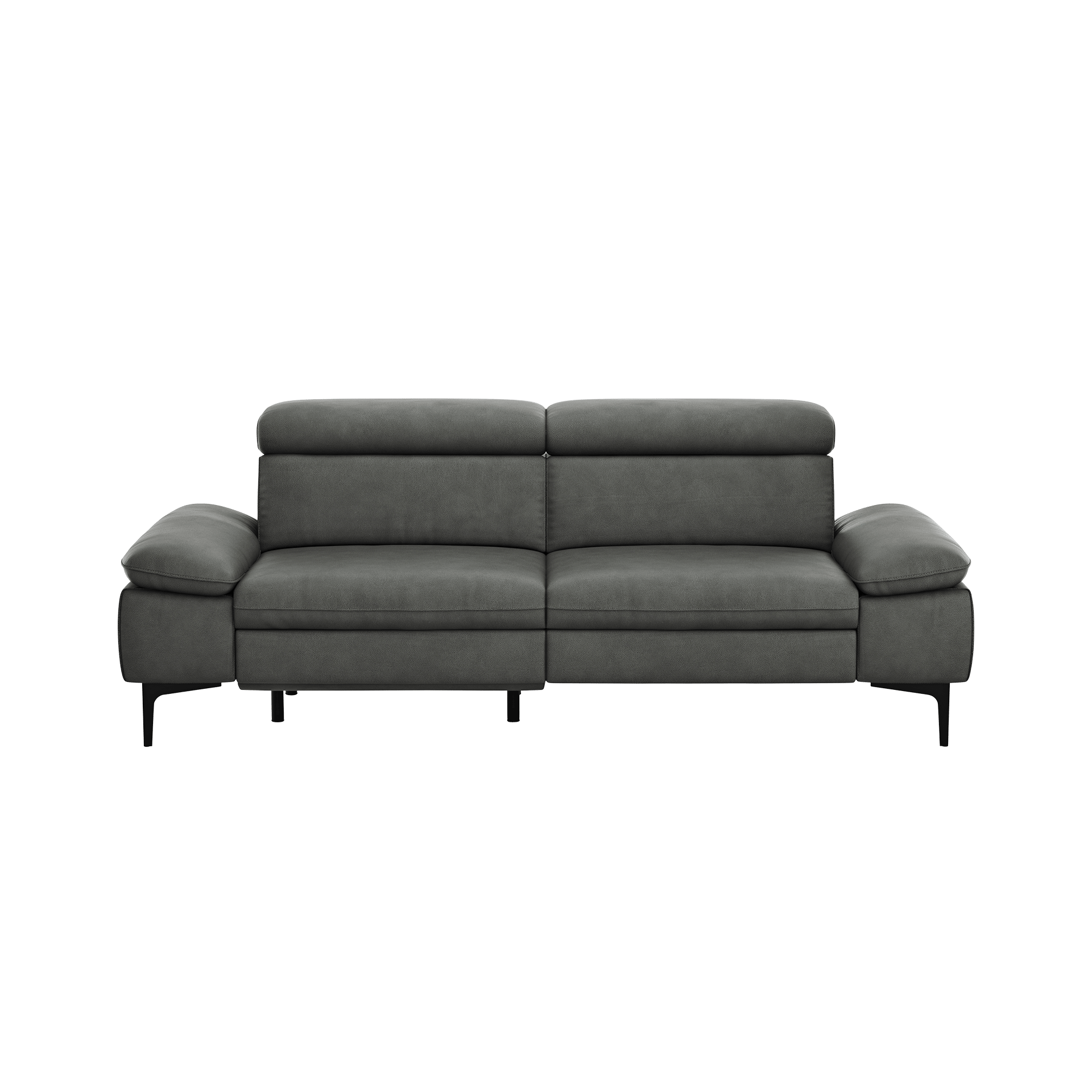 Global wohnen Sofa 3-Sitzer Felipa Leder Retro Grey Kopfteilverstellung, Relaxfunktion motorisch, Rücken echt Global wohnen Sofa 3-Sitzer Felipa Leder Retro Grey Kopfteilverstellung, Relaxfunktion motorisch, Rücken echt
