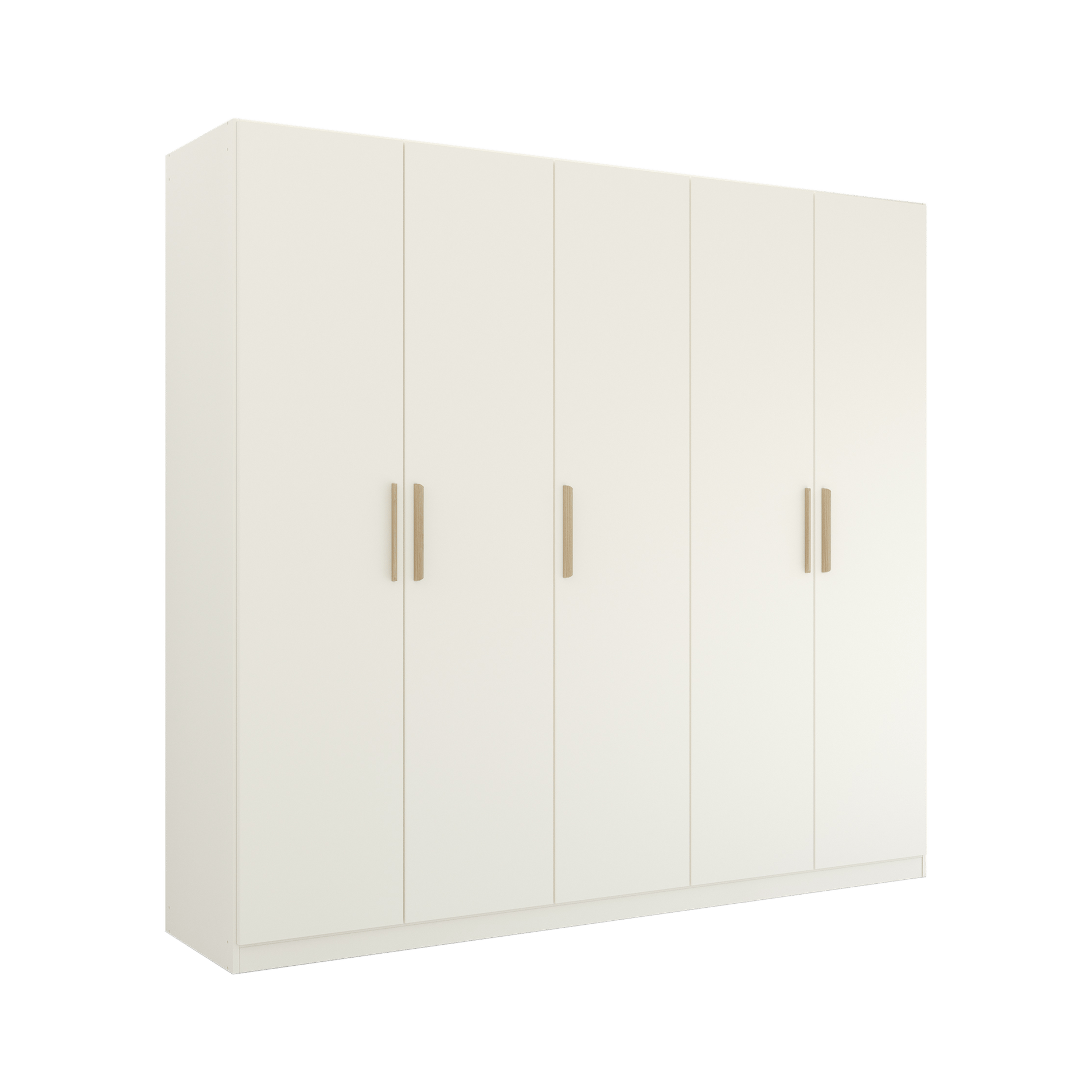 Drehtürenschrank Skandi 5-türig Weiß 54*226*210 Drehtürenschrank Skandi 5-türig Weiß 54*226*210