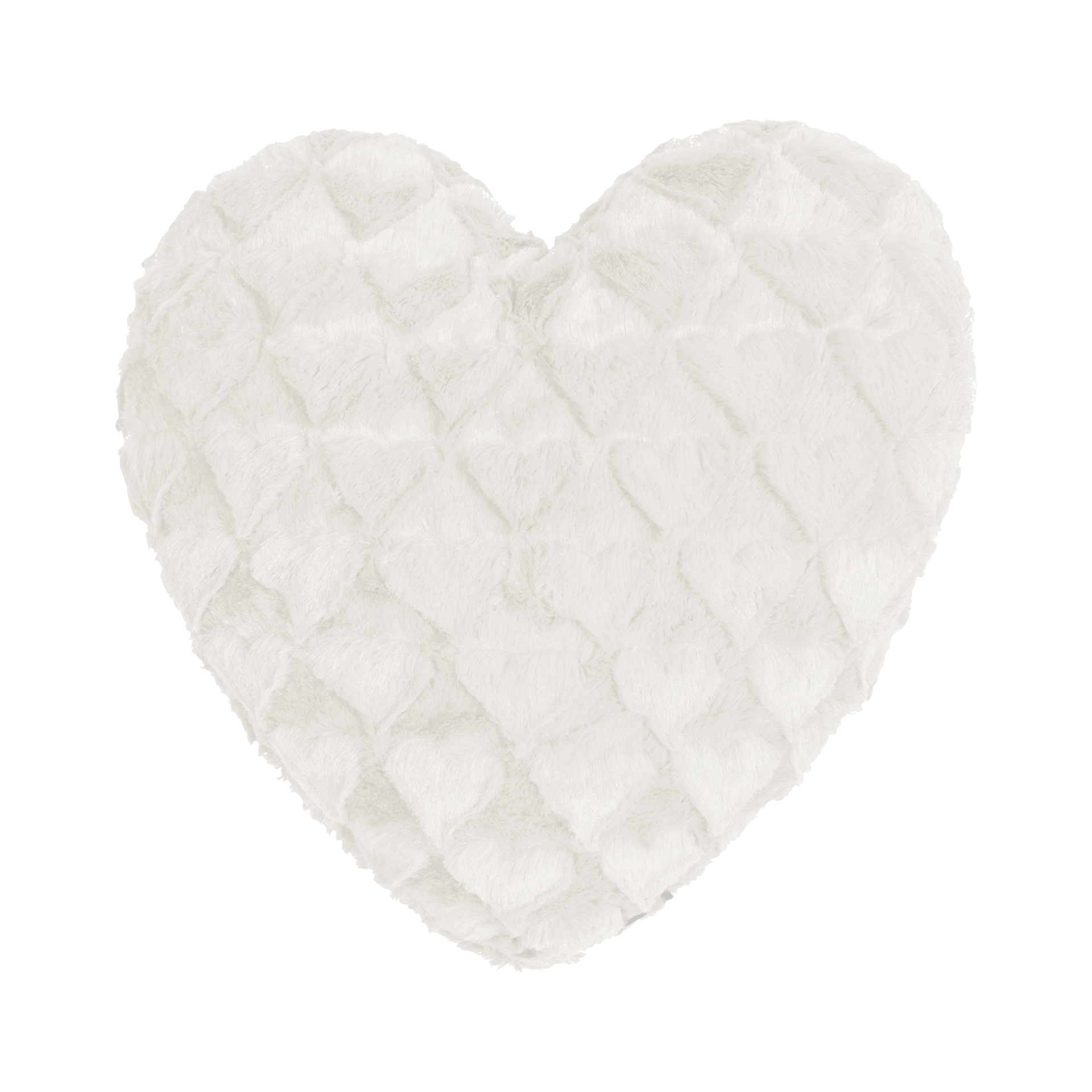 Kissen Fluffy Hearts Weiß cm