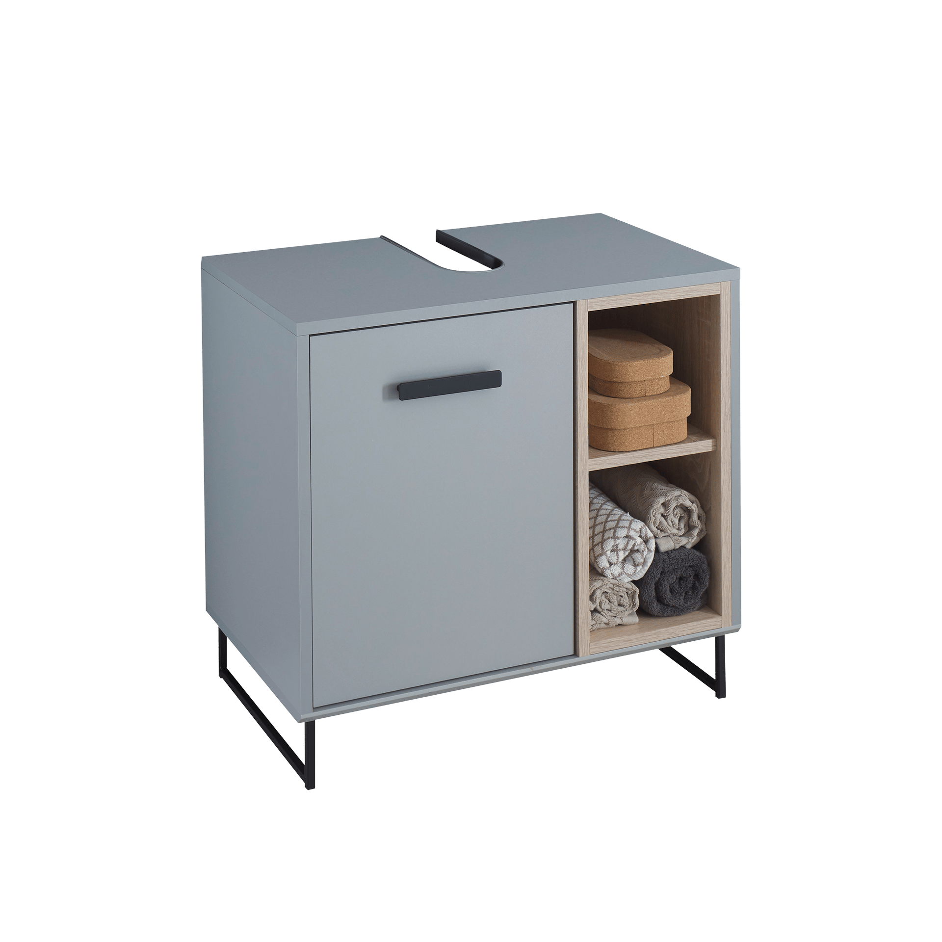 Waschbeckenunterschrank TUCKER Grau 38*65*60.5