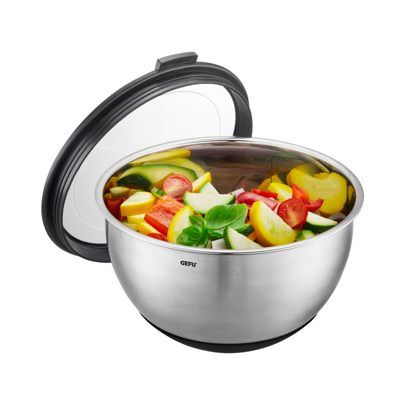 Gefu Schüssel Muovo Schwarz-Silber