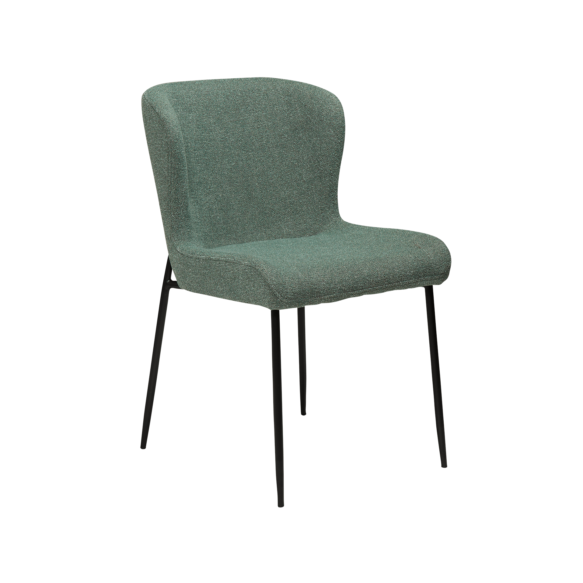 Stuhl Glam Gestell Schwarz, Bezug Pebble Green Stuhl Glam Gestell Schwarz, Bezug Pebble Green