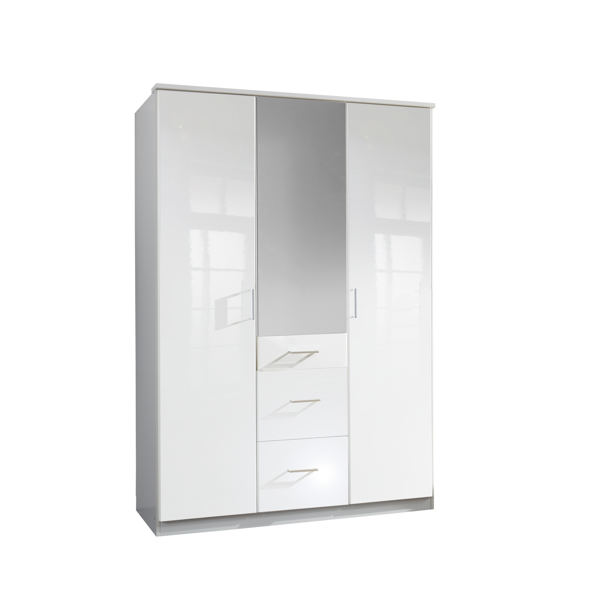 Drehtürenschrank City 3-türig Weiß 58*135*199