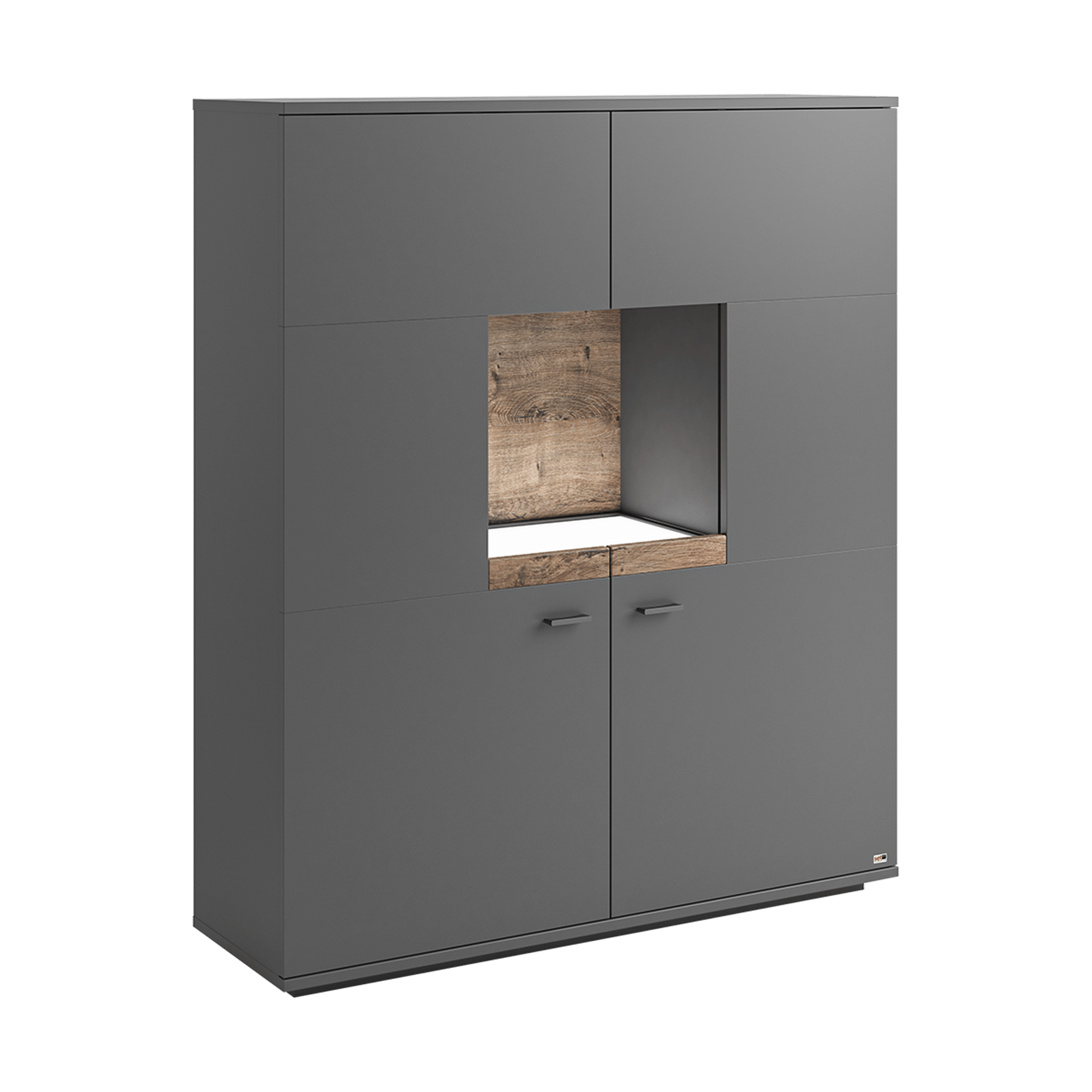 set one by Musterring Highboard Lancaster Grau 37.2*120*146
