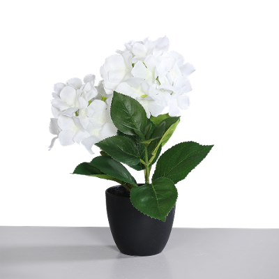 Kunstblume Hortensie Weiß