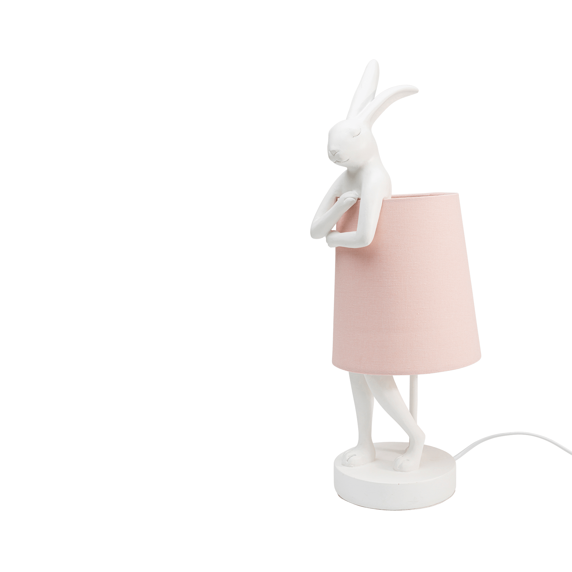 Kare Tischleuchte Animal Rabbit Weiß, Bezug Rosa 50 cm Kare Tischleuchte Animal Rabbit Weiß, Bezug Rosa 50 cm