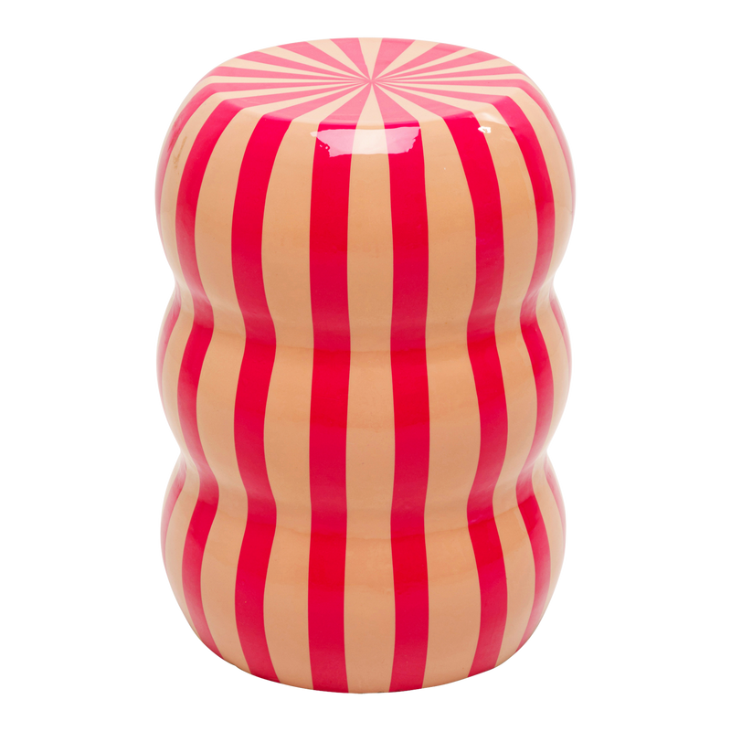 Kare Beistelltisch Candy Stripes Rosa