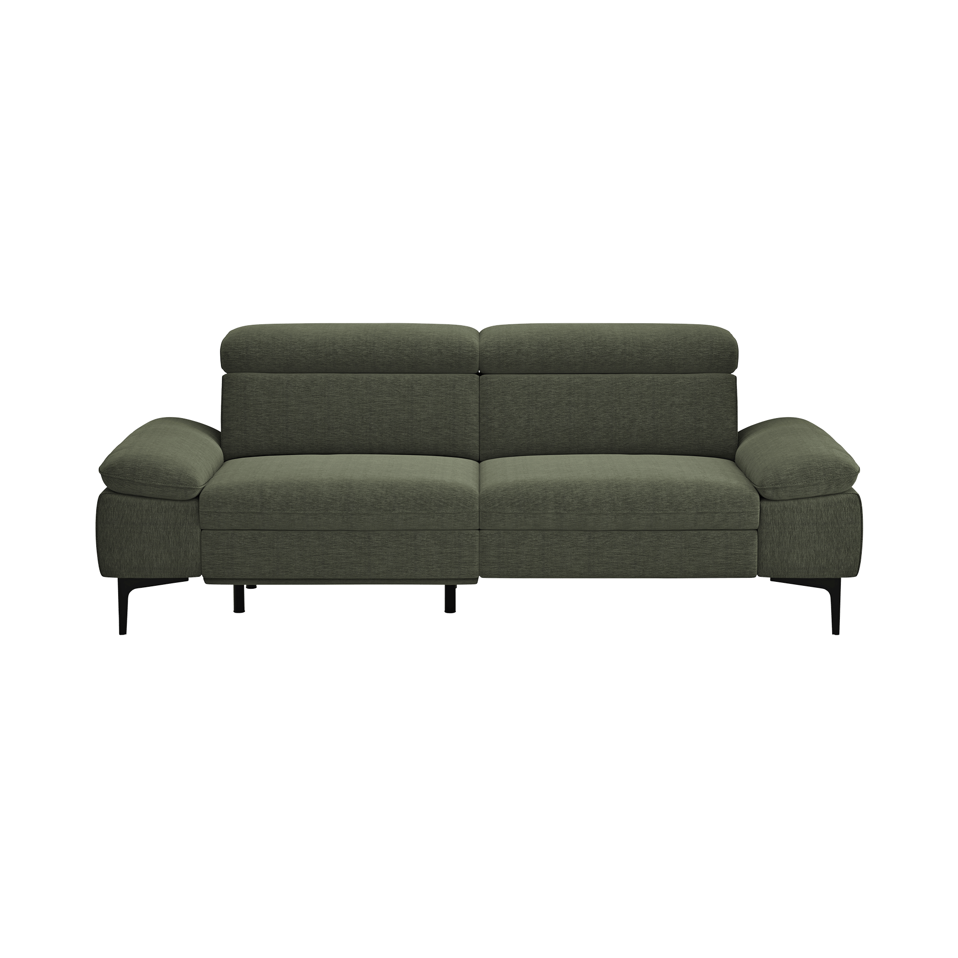 Global wohnen Sofa 3-Sitzer Felipa Forest Dunkelgrün Rücken echt, Kopfteilverstellung, Relaxfunktion motorisch Global wohnen Sofa 3-Sitzer Felipa Forest Dunkelgrün Rücken echt, Kopfteilverstellung, Relaxfunktion motorisch