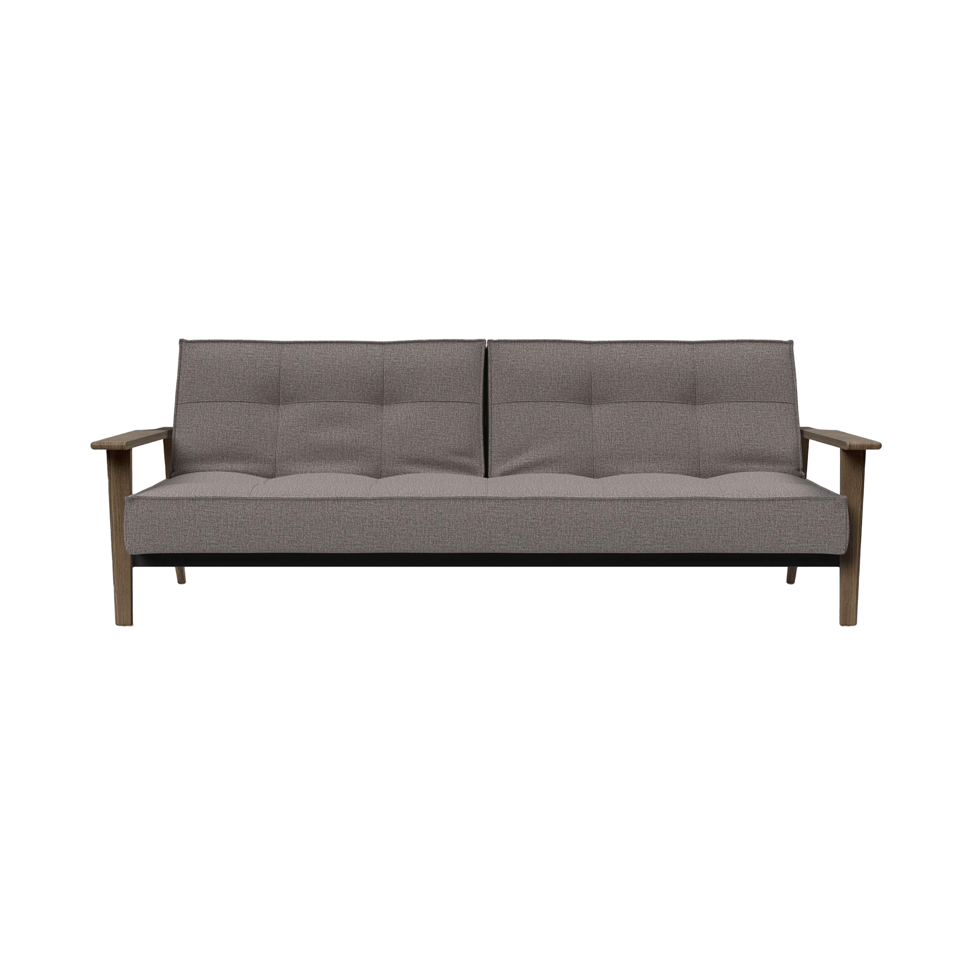 INNOVATION LIVING Schlafsofa Splitback Frej Bezug Grau Gestell Mattschwarz Eichefarben INNOVATION LIVING Schlafsofa Splitback Frej Bezug Grau Gestell Mattschwarz Eichefarben