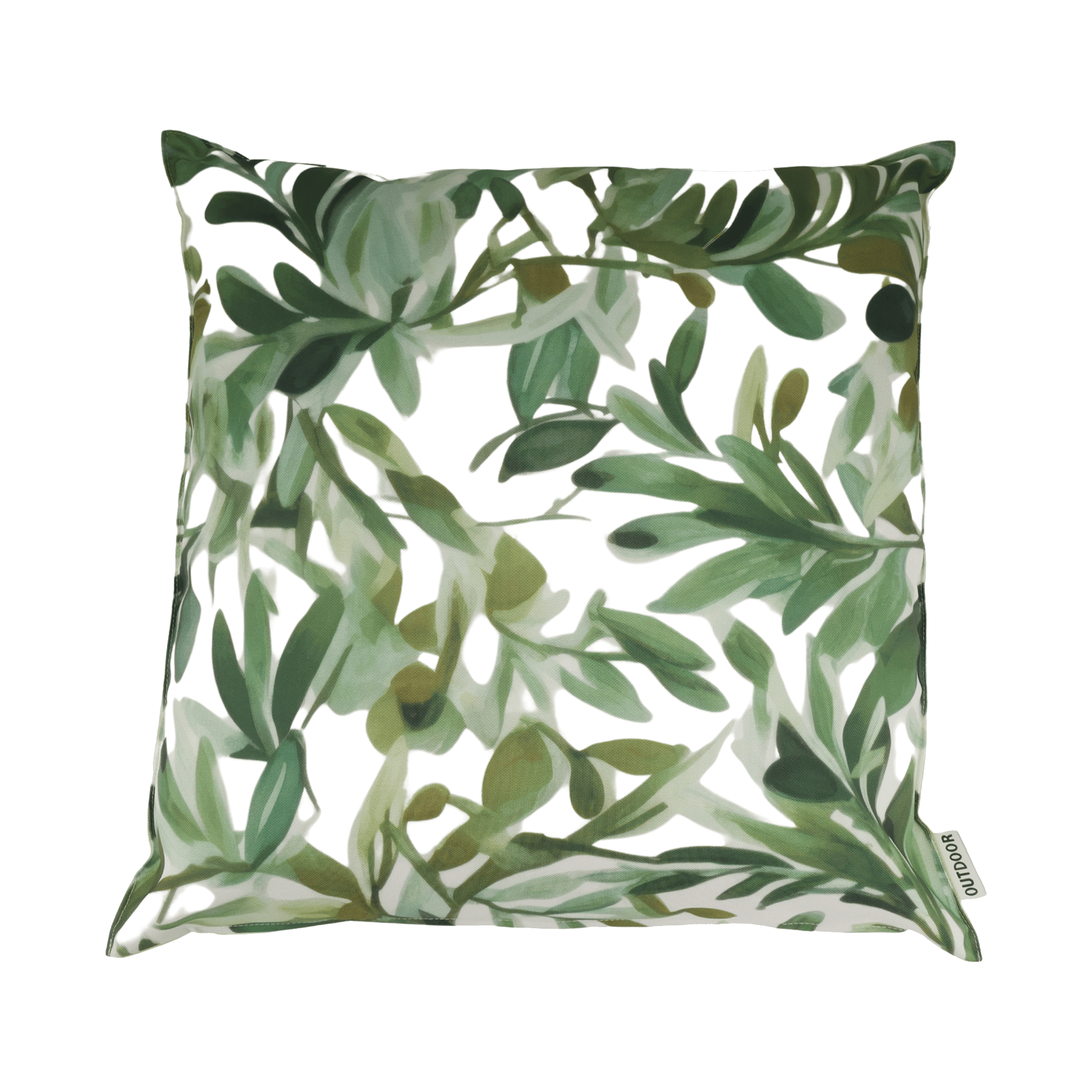 Outdoor-Kissen Blätter Weiß Grün 45x45cm Outdoor-Kissen Blätter Weiß Grün 45x45cm