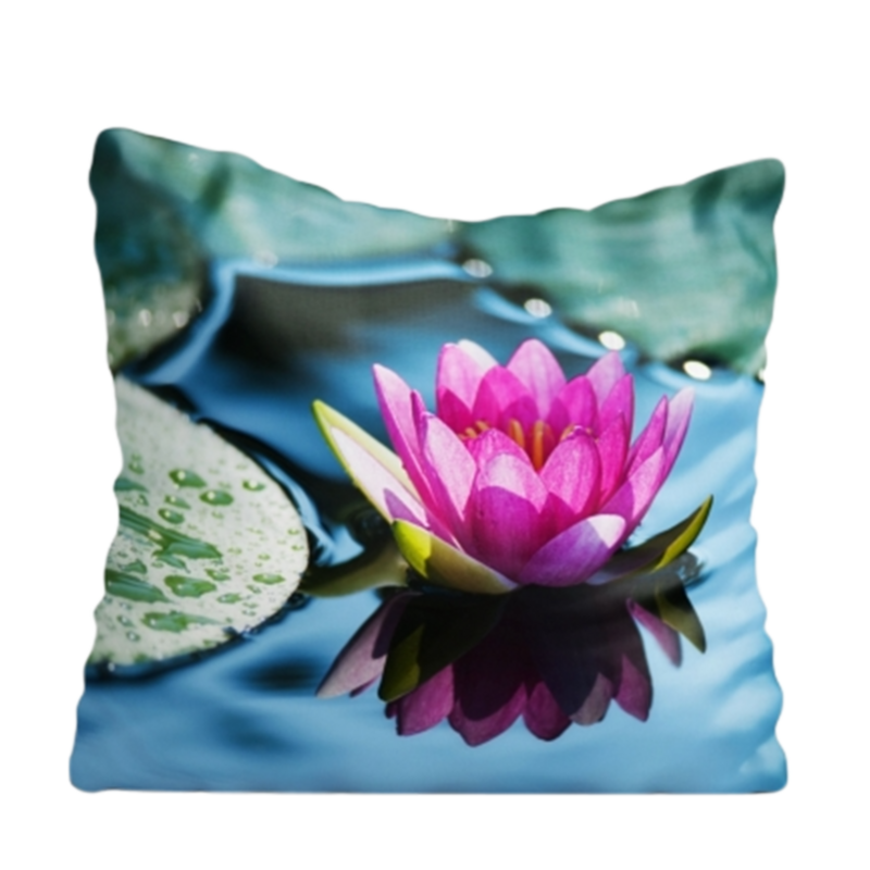 Outdoor-Kissen Lotusblume Mehrfarbig 45x45cm
