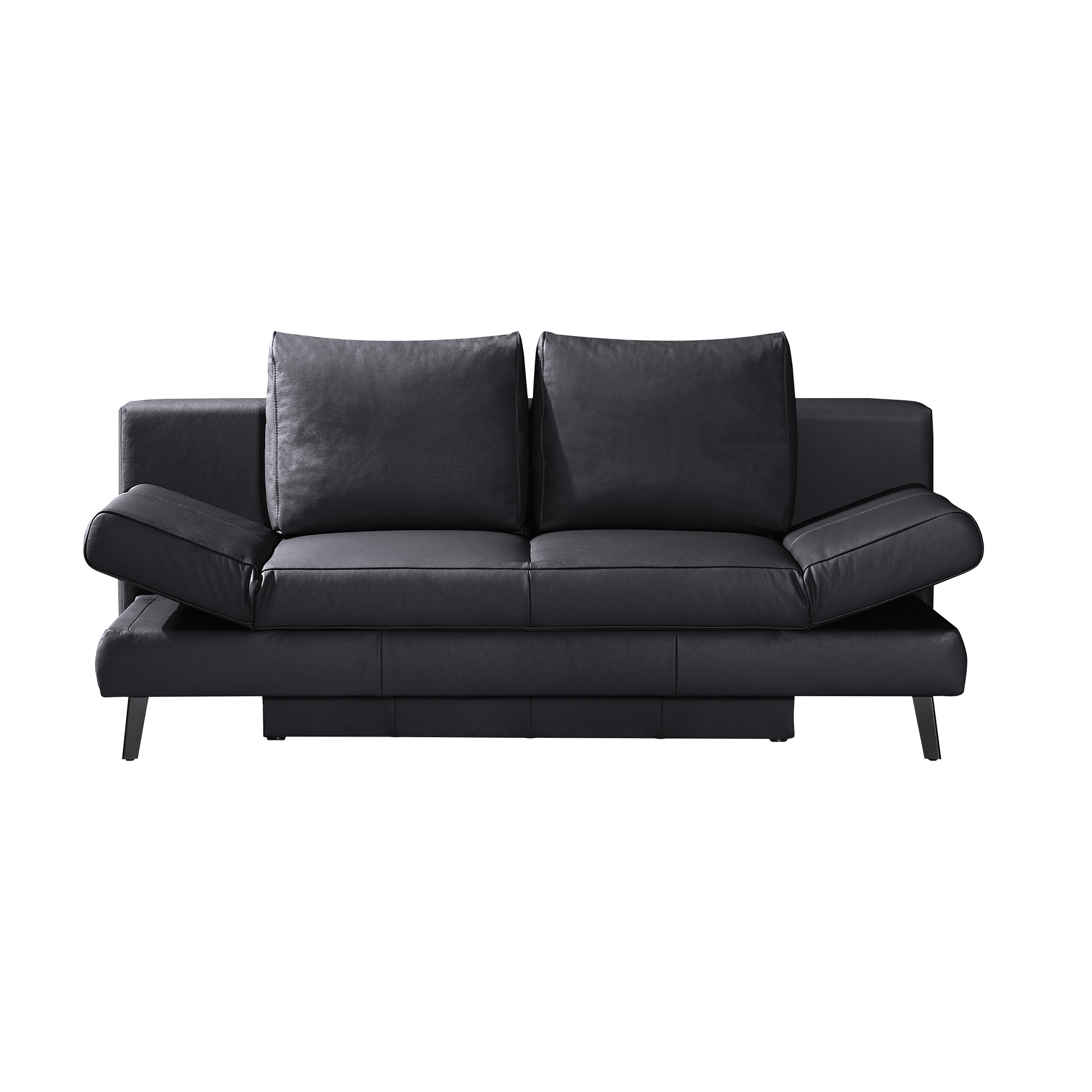 Inovationi Schlafsofa Leandro Bezug Leder Grau mit Bettkasten und verstellbaren Armlehnen Inovationi Schlafsofa Leandro Bezug Leder Grau mit Bettkasten und verstellbaren Armlehnen