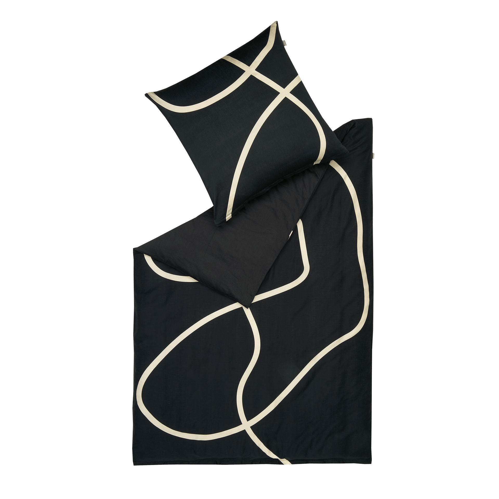 Musterring Satin Bettwäsche JustB! Artsy Schwarz, Greige Musterring Satin Bettwäsche JustB! Artsy Schwarz, Greige