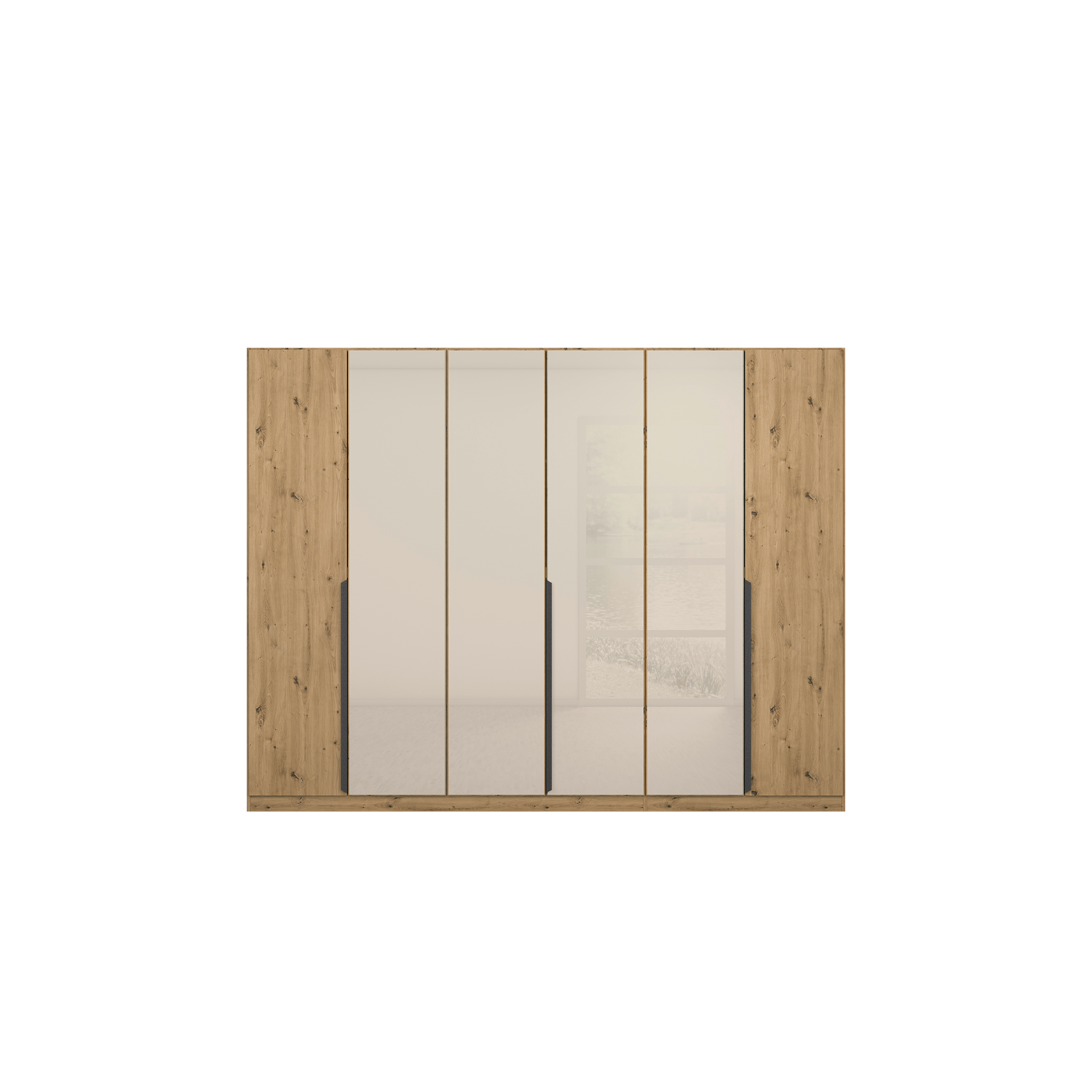 Drehtürenschrank ROMAN SPIN; 6-türig Eichefarben 52*271*210 Drehtürenschrank ROMAN SPIN; 6-türig Eichefarben 52*271*210