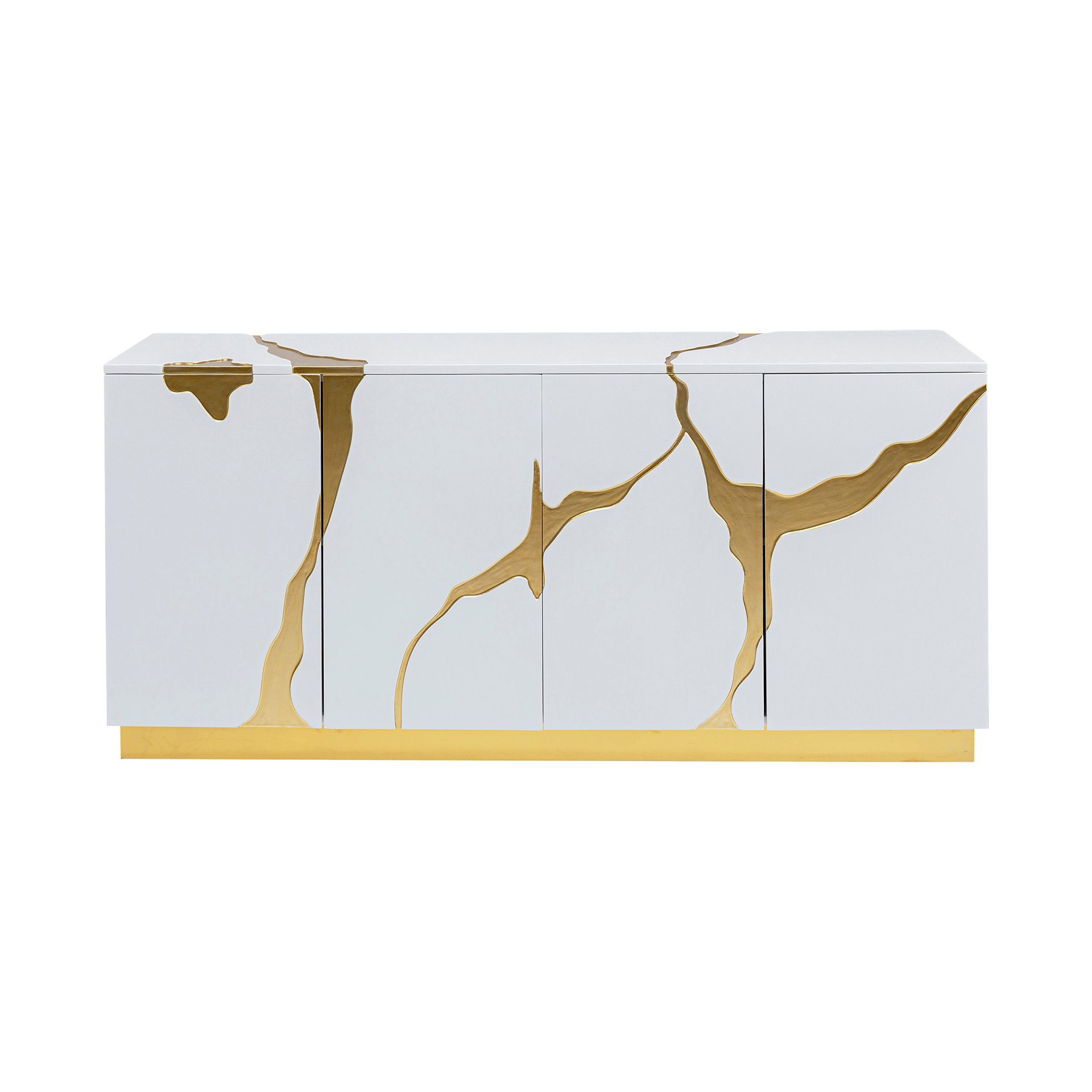 Kare Sideboard Cracked Weiß