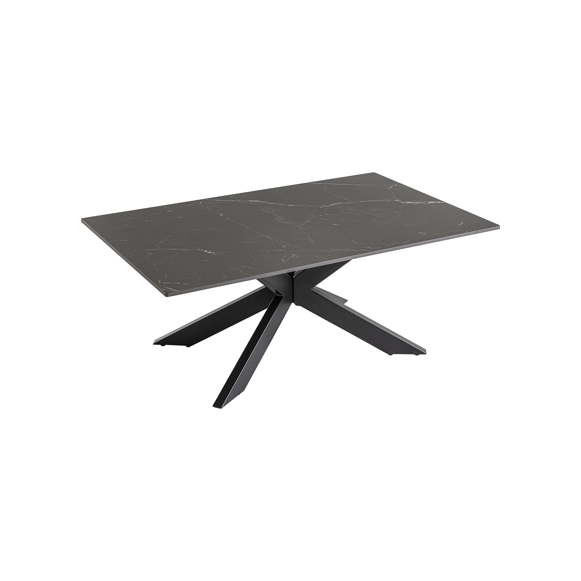 Couchtisch Panama Tischplatte Schieferfarben Gestell Schwarz 70*110*40