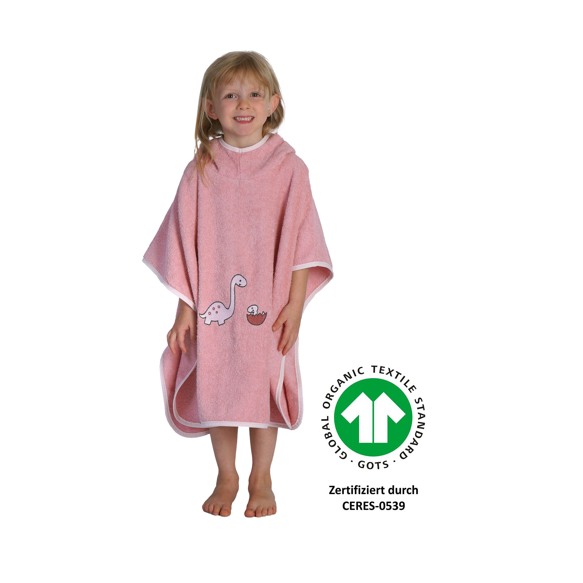Poncho Dinofamilie rosa Poncho Dinofamilie rosa