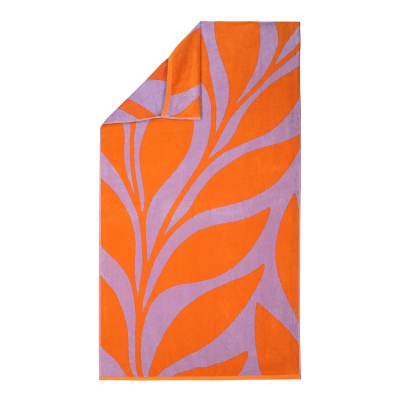 Vossen Strandtuch Ocean Leaf Orange 100x180cm online kaufen