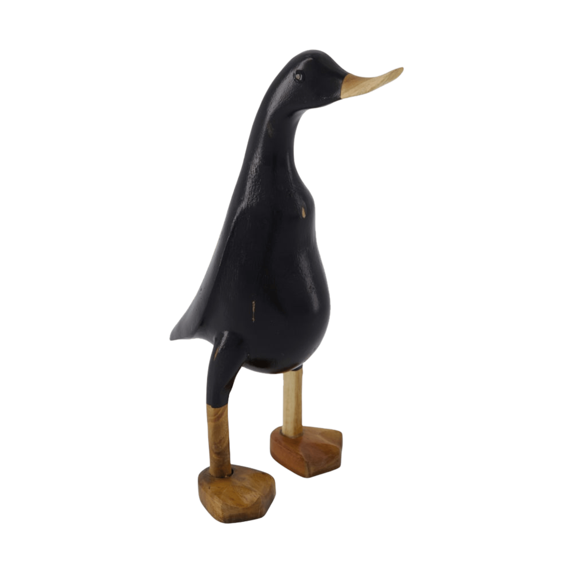 Dekofigur Ente Schwarz-Natur