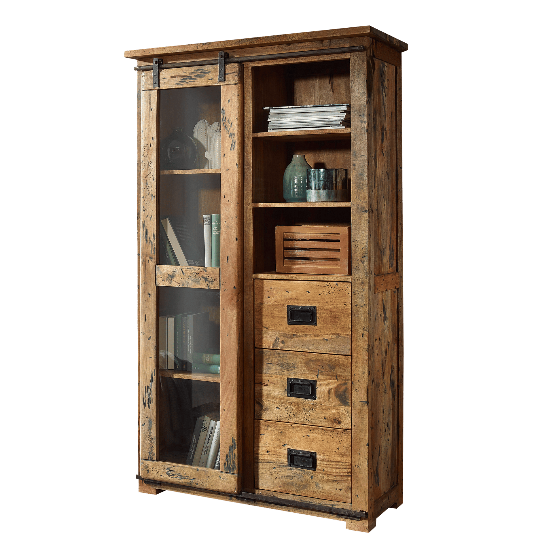 Novofurn Vitrine Lena Holzfarben 45*100*175 Novofurn Vitrine Lena Holzfarben 45*100*175