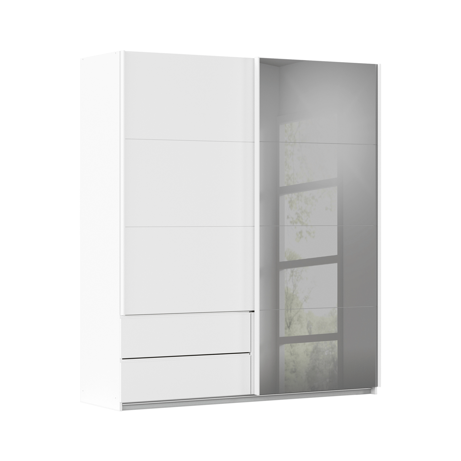 Schwebetürenschrank Elsa Weiß 62*189*214
