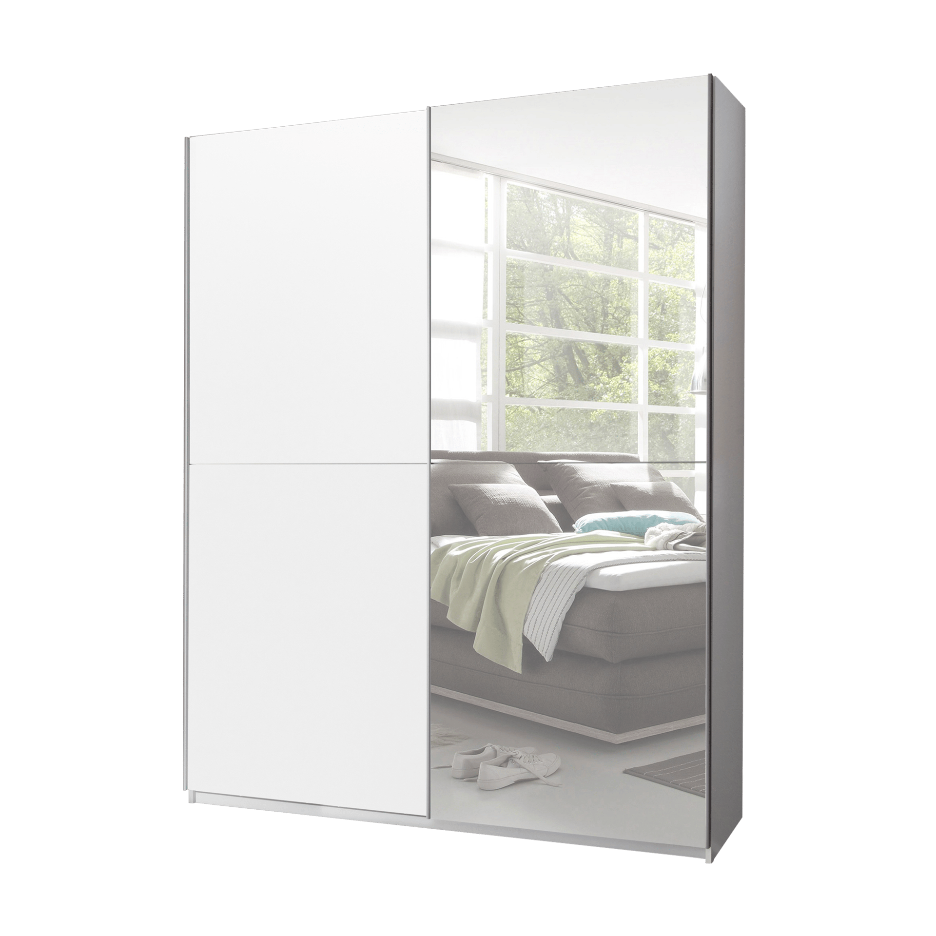 Schwebetürenschrank Pia Weiß 59*170*195