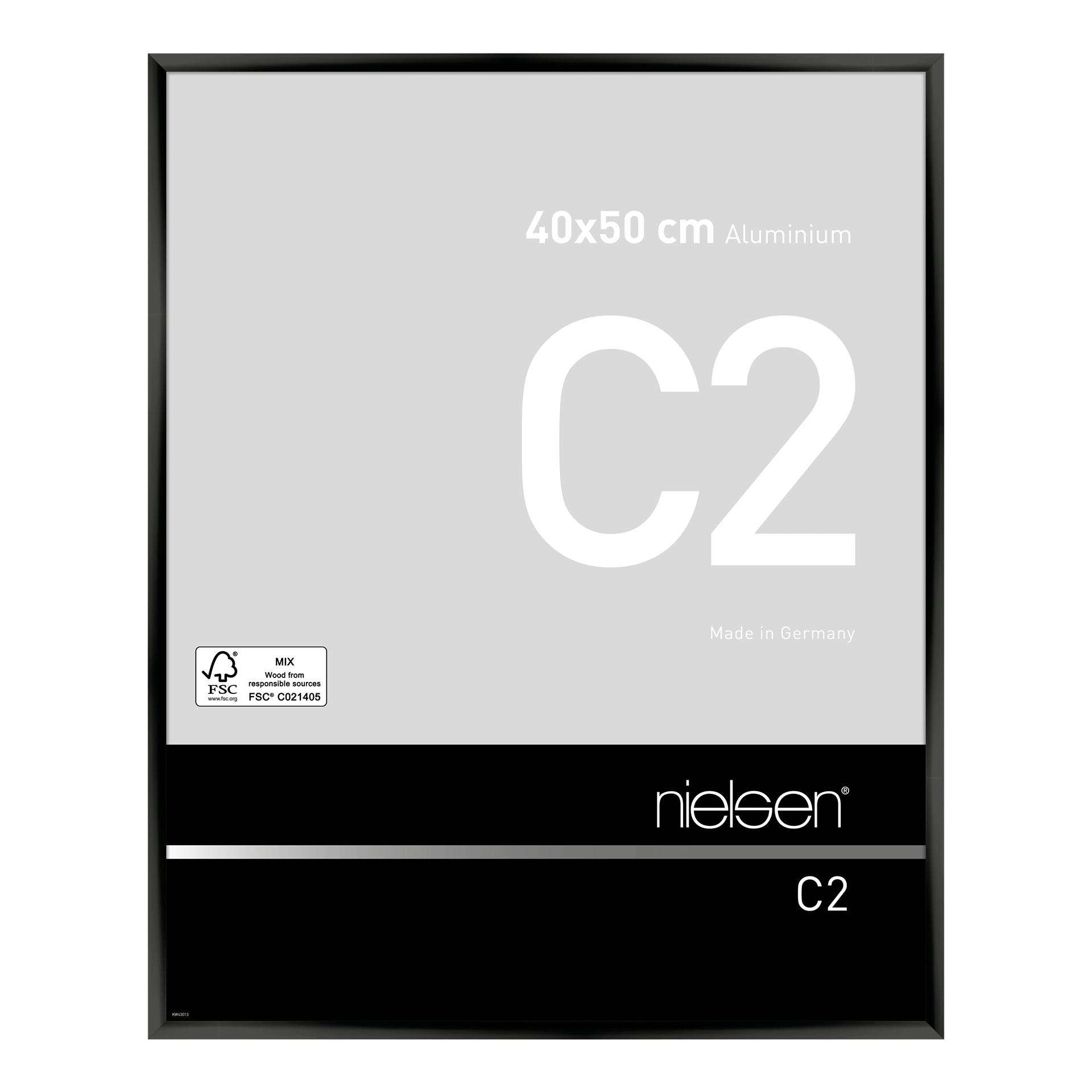 Bilderrahmen C2 Eloxal schwarz glanz Bilderrahmen C2 Eloxal schwarz glanz