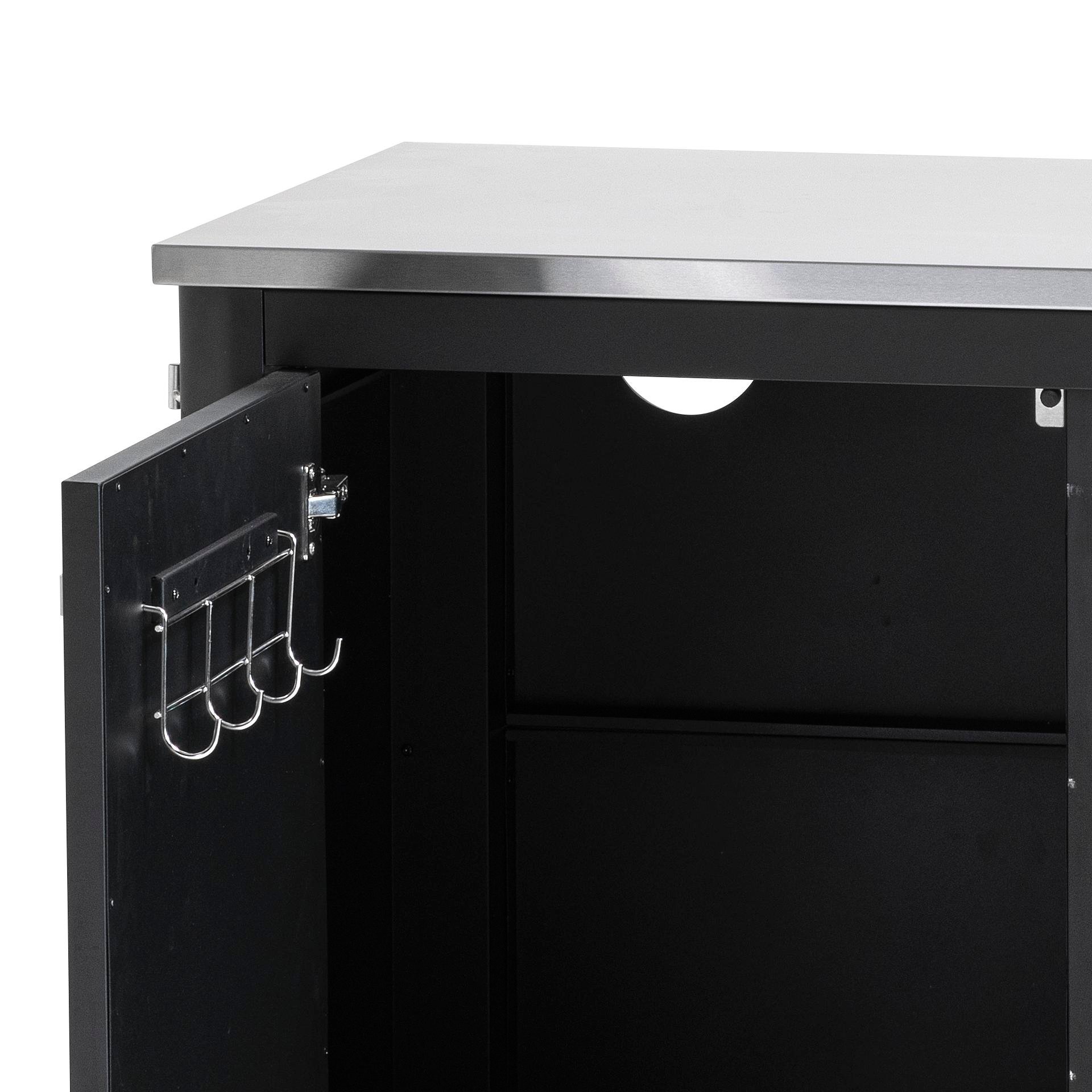 cozze® Gartenschrank Outdoorküche Schwarz 67*180*90