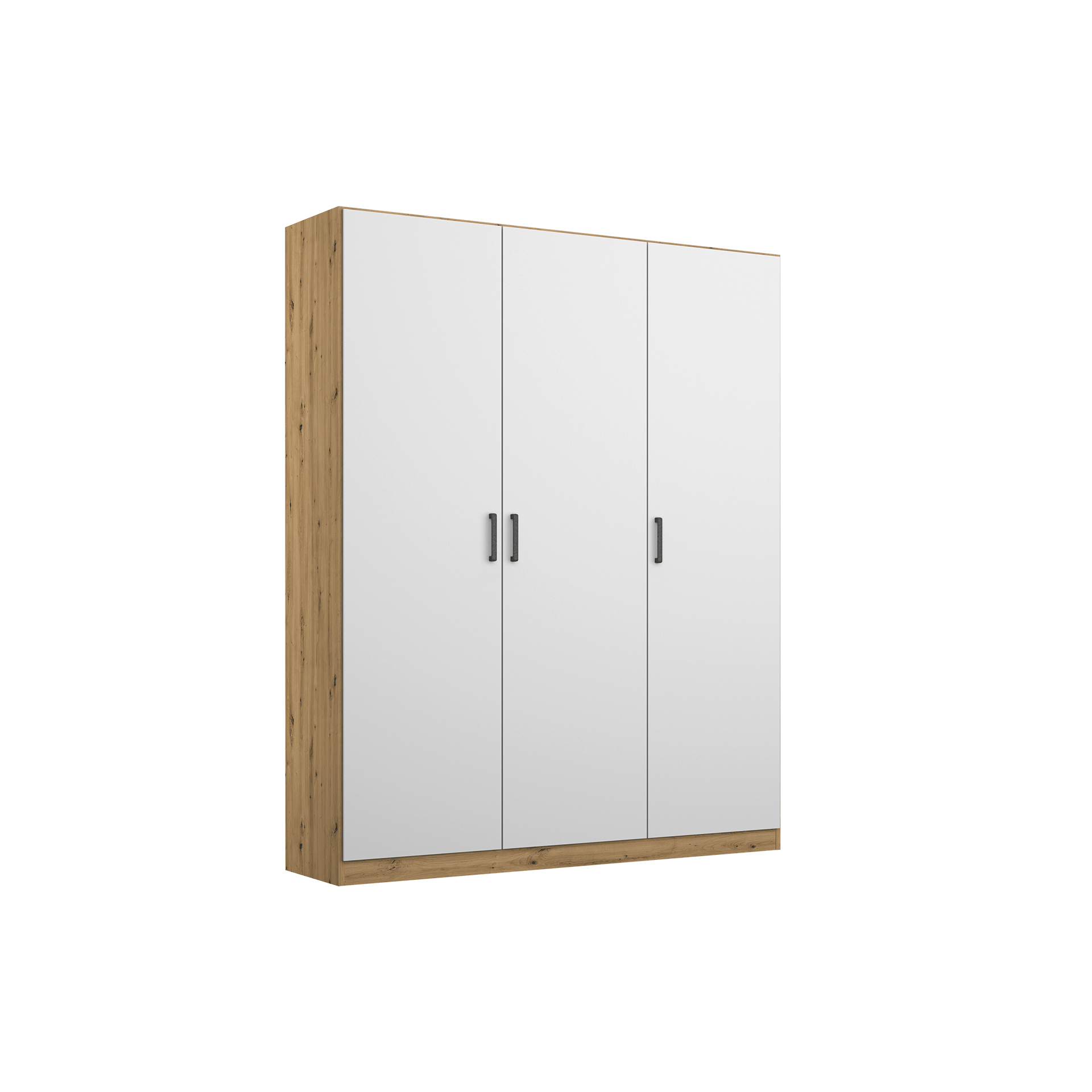 Drehtürenschrank Multiform 3-türig Weiß 54*136*197 Drehtürenschrank Multiform 3-türig Weiß 54*136*197