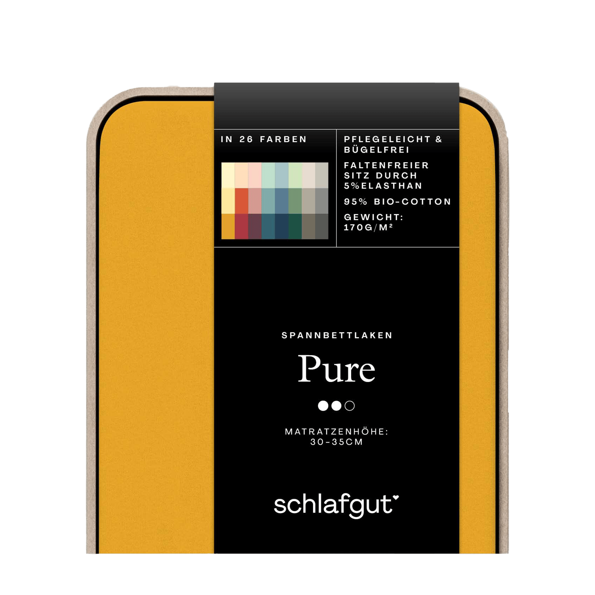 Spannbetttuch 120x200cm Yellow Deep