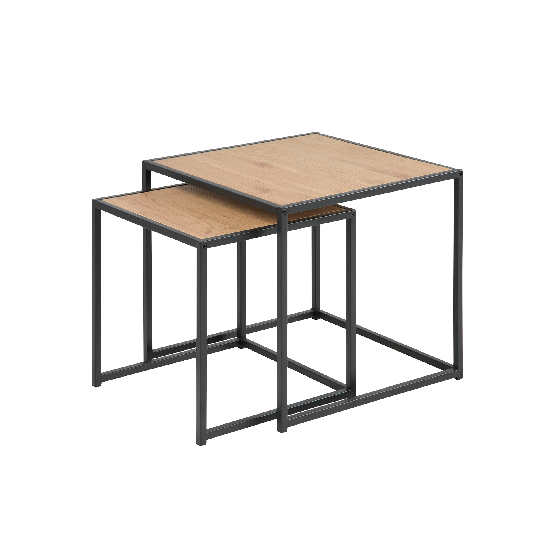 Couchtisch-Set Seaford 2-teilig Eichefarben 50*50*45