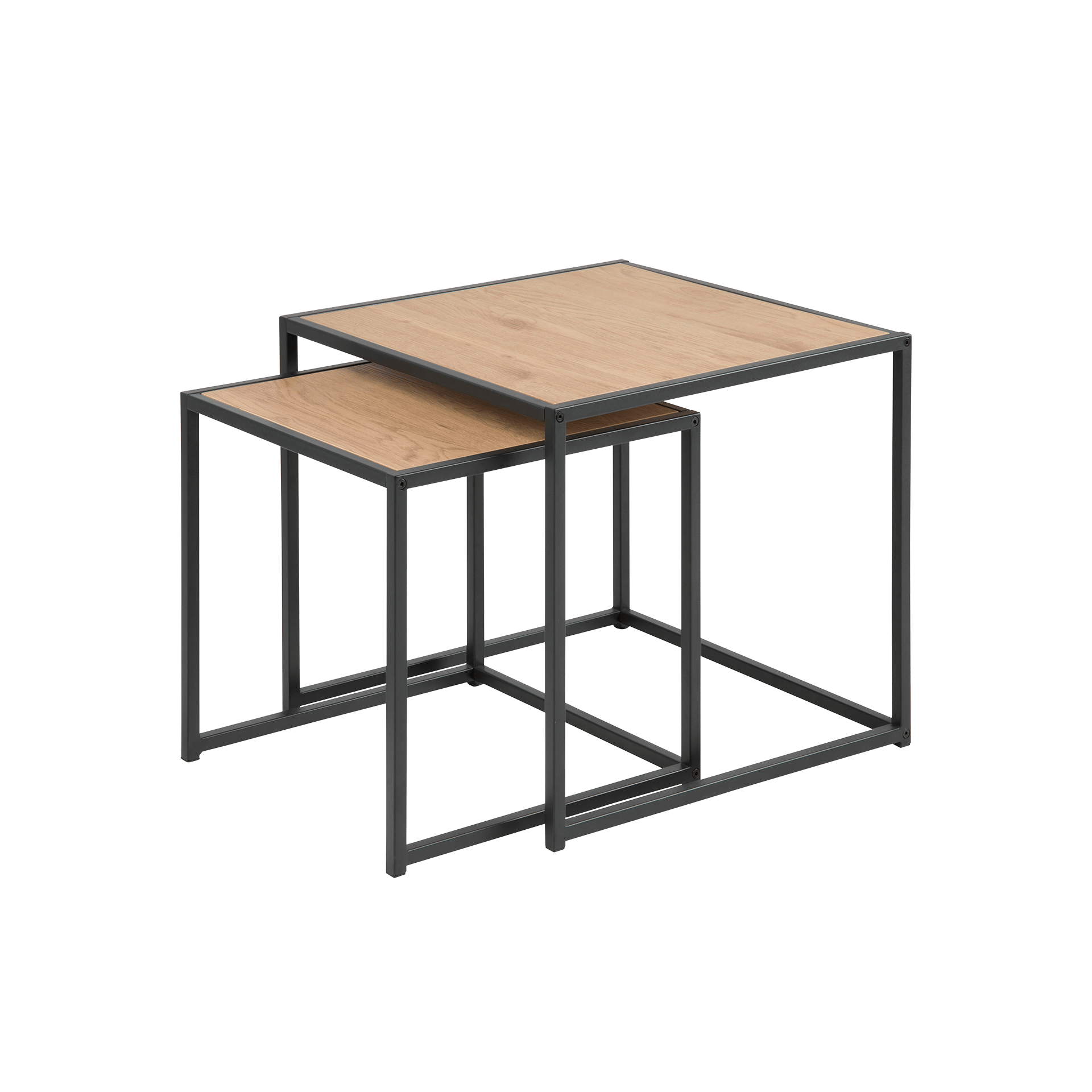 Couchtisch-Set Seaford 2-teilig Eichefarben 50*50*45