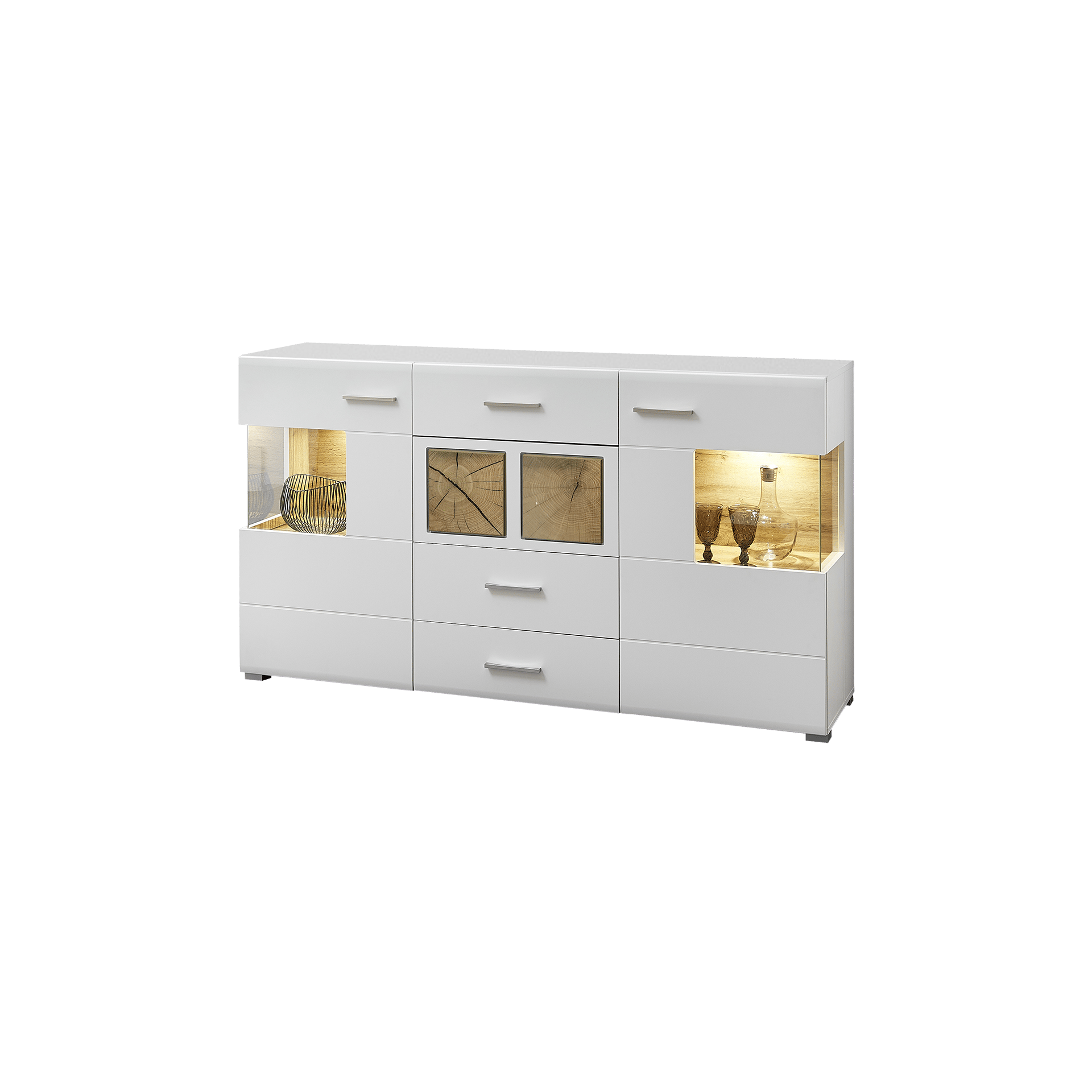 Paul Phillip Sideboard Funda Weiß mit Beleuchtung 42*170*94